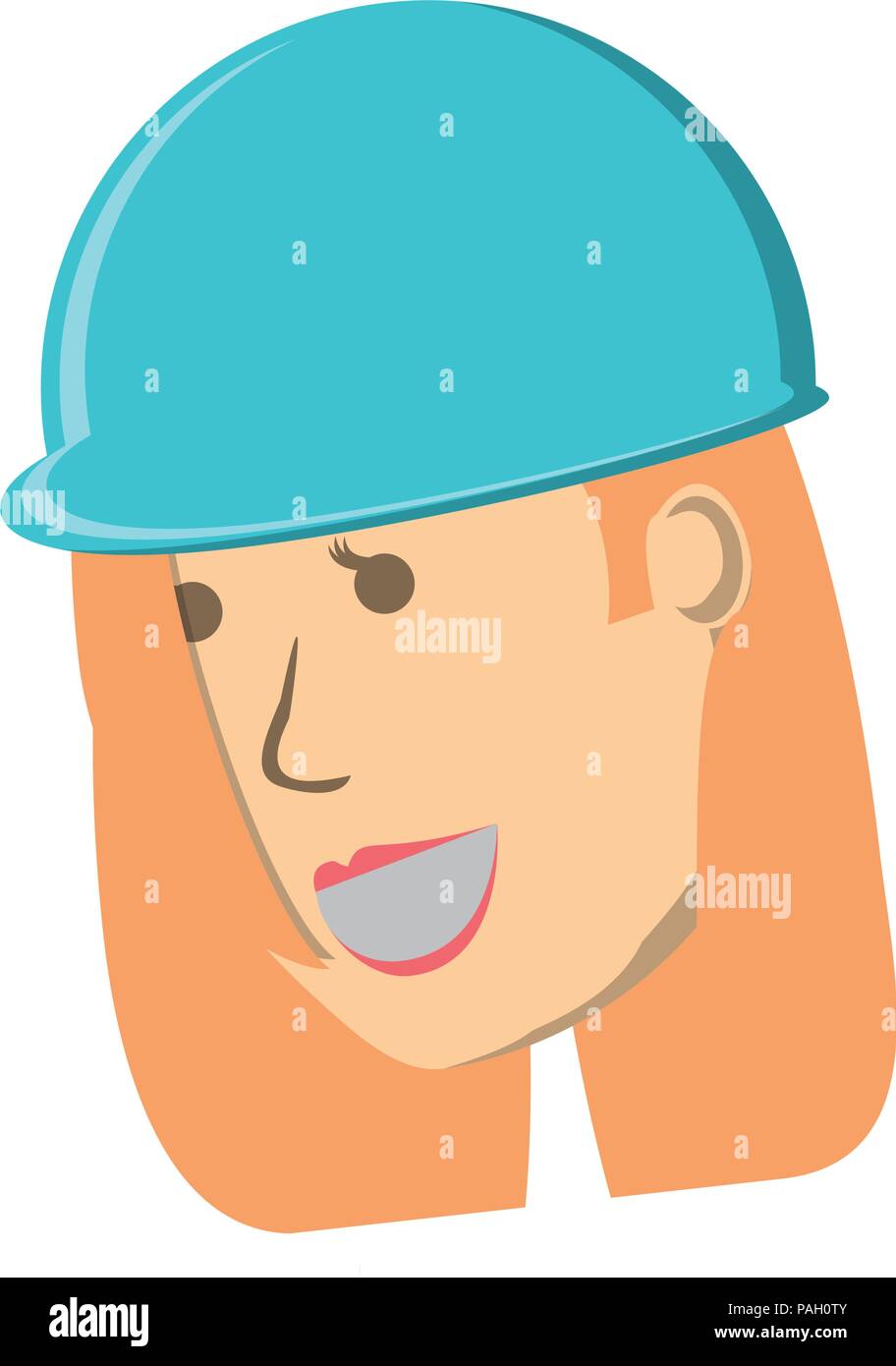 cartoon woman with safety helmet icon over white background, vector  illustration Stock Vector Image & Art - Alamy