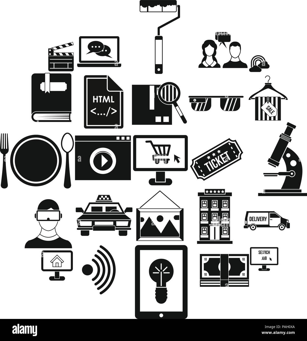 Website icons set, simple style Stock Vector Image & Art - Alamy