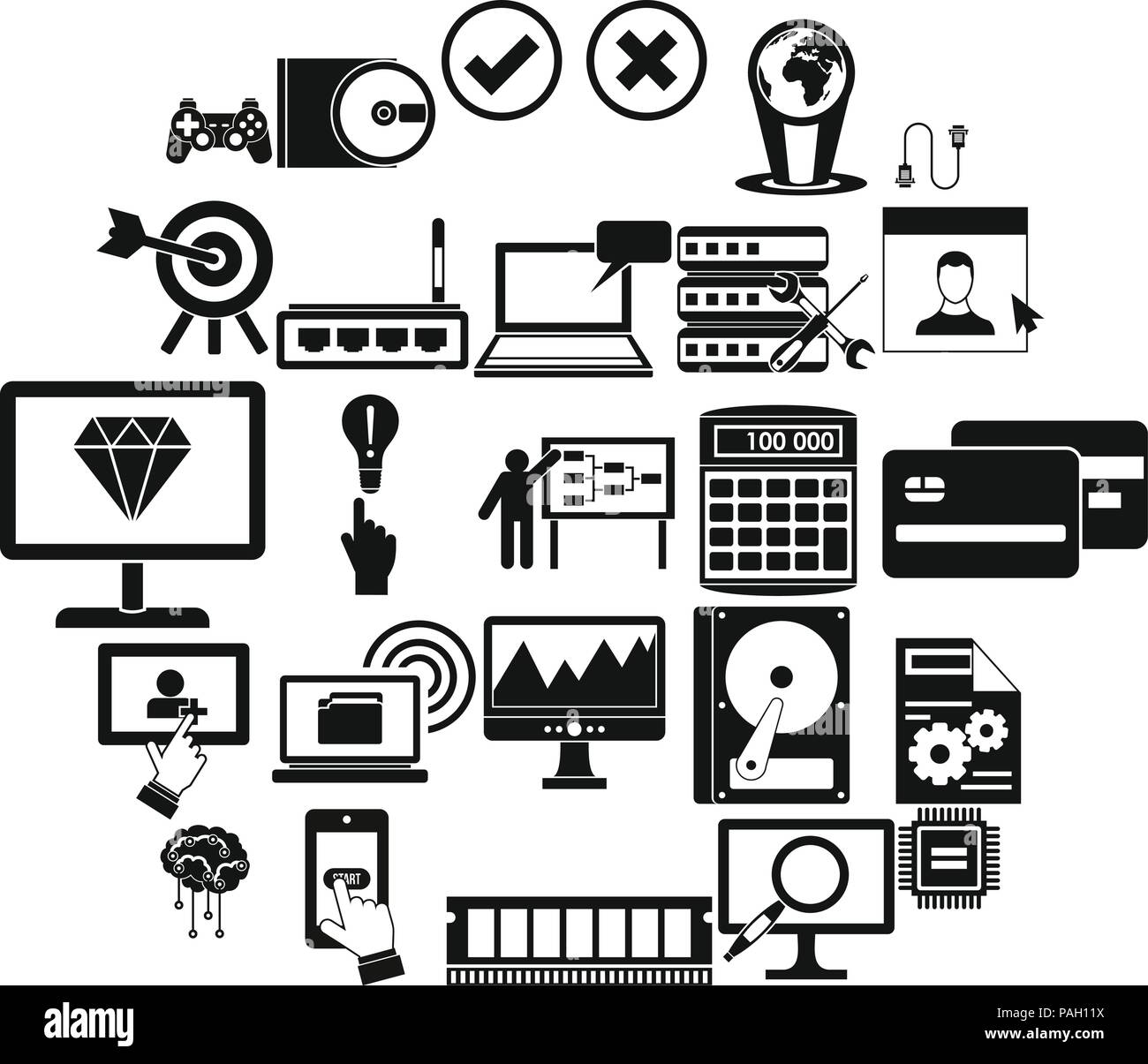 Site icons set, simple style Stock Vector Image & Art - Alamy