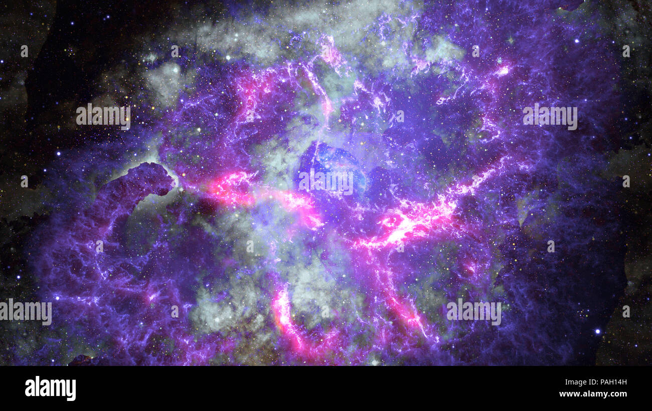 Nebula and stars in deep space, mysterious universe. Elements of this ...