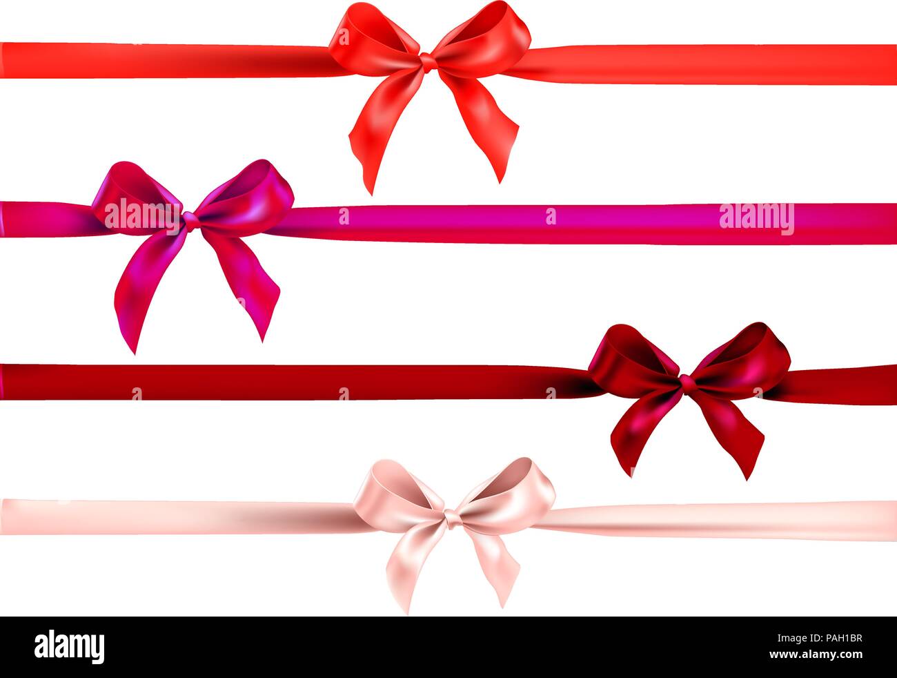 Red ribbons decor Stock Vector Image & Art Alamy