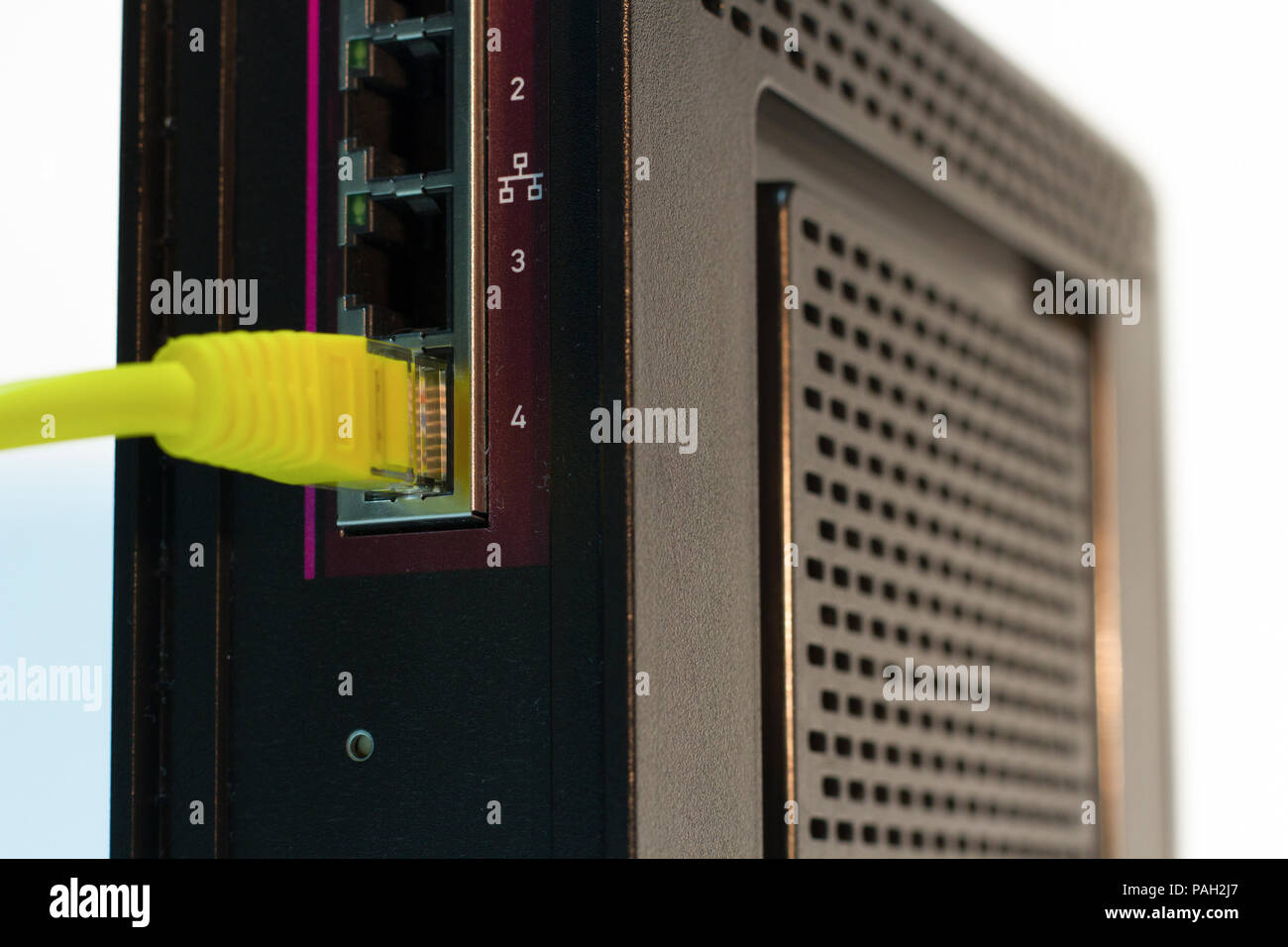 High Speed broadband Modem And Router Stock Photo Alamy