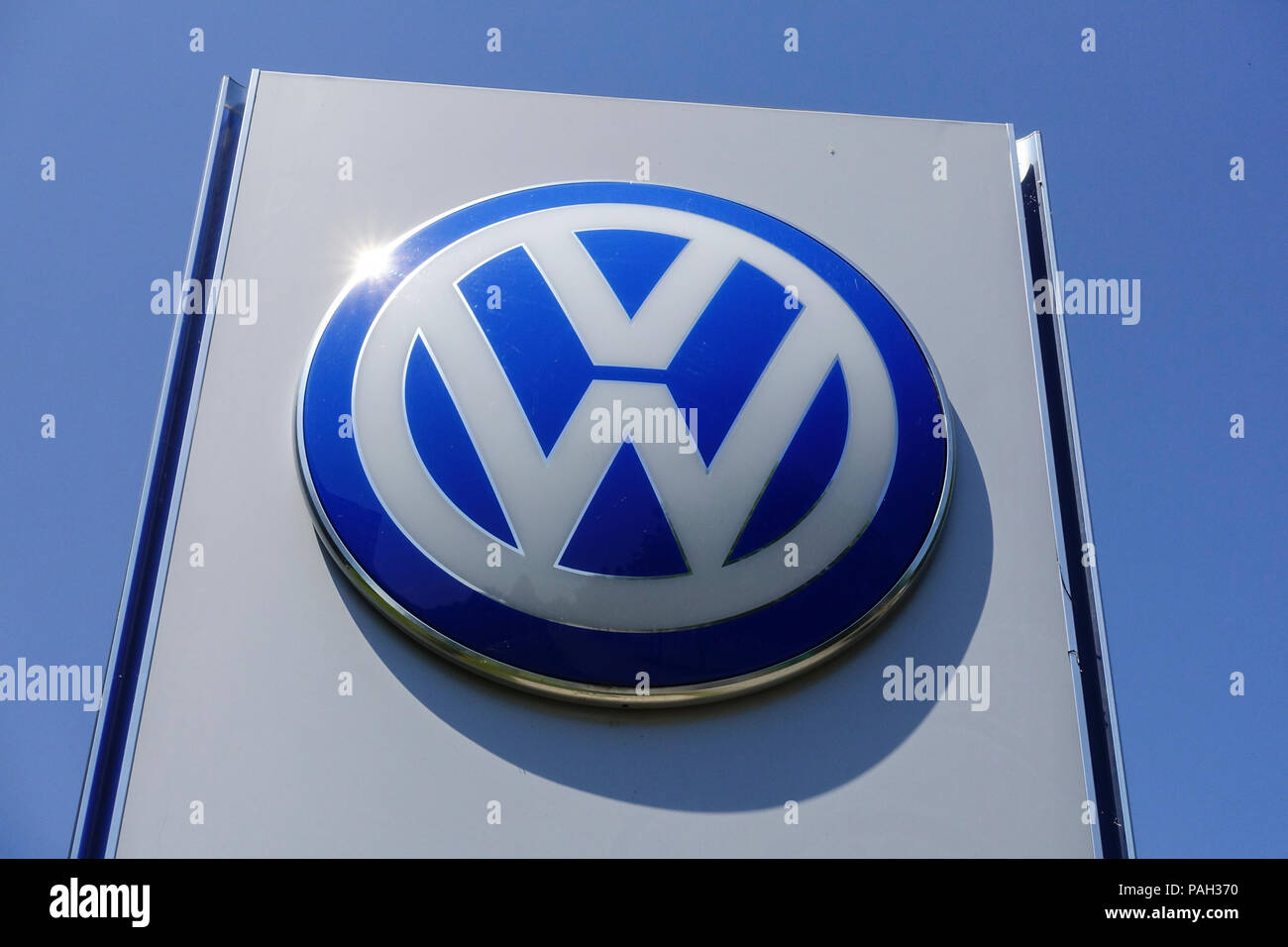 Logo of Volkswagen, VW logo Stock Photo - Alamy