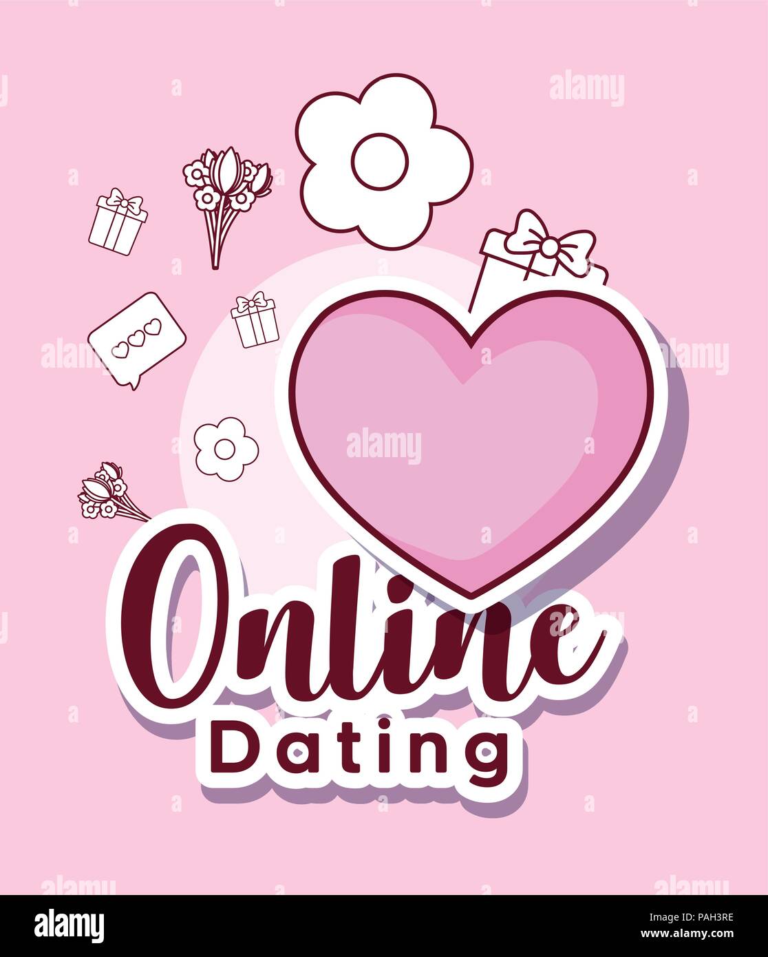 dating site with heart icon