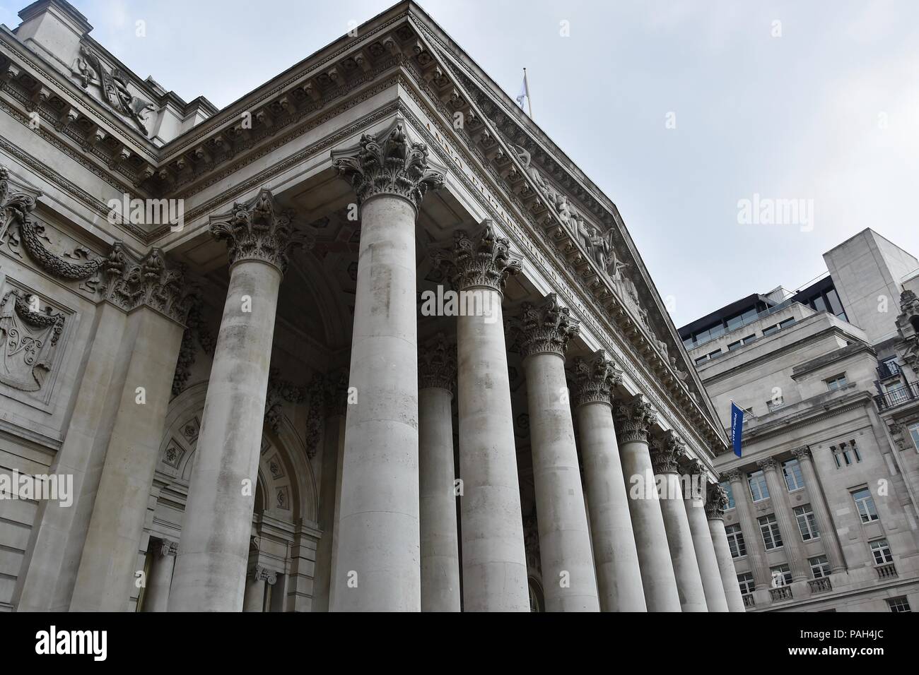 Bank Square, home to the Bank of England and Bank Station, City of London, United Kingdom Stock Photo