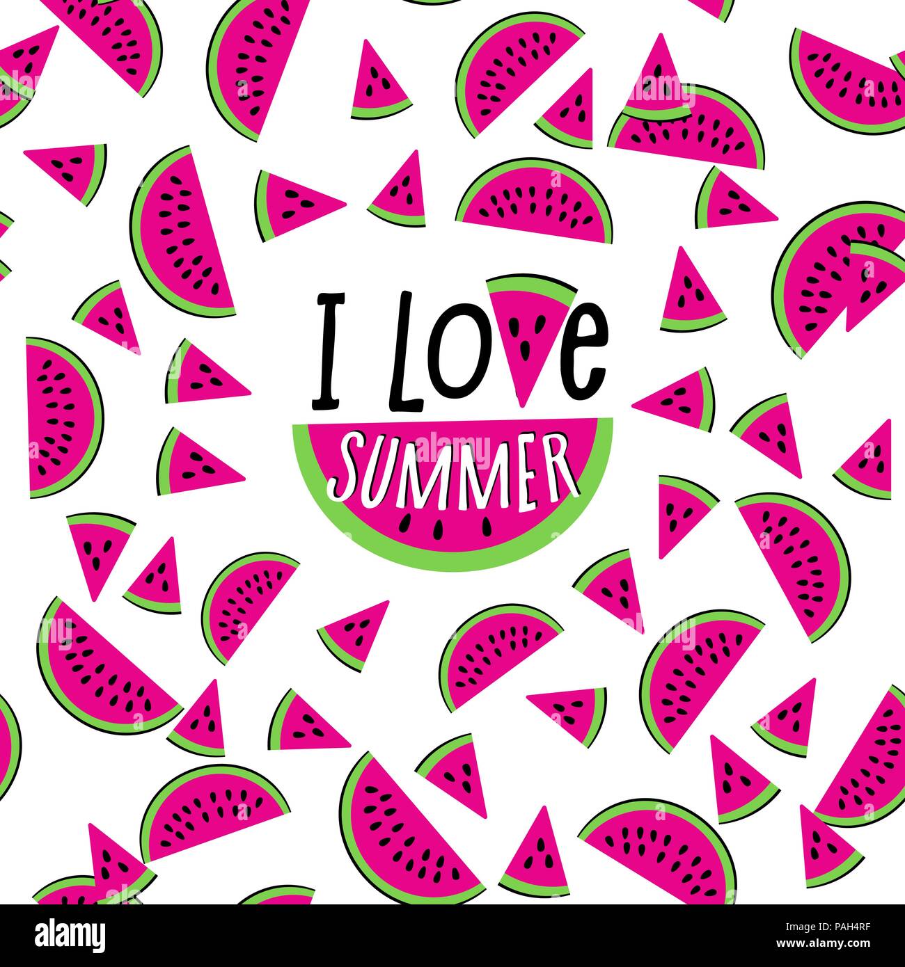 I love summer watermelon seamless pattern Stock Vector Image & Art - Alamy