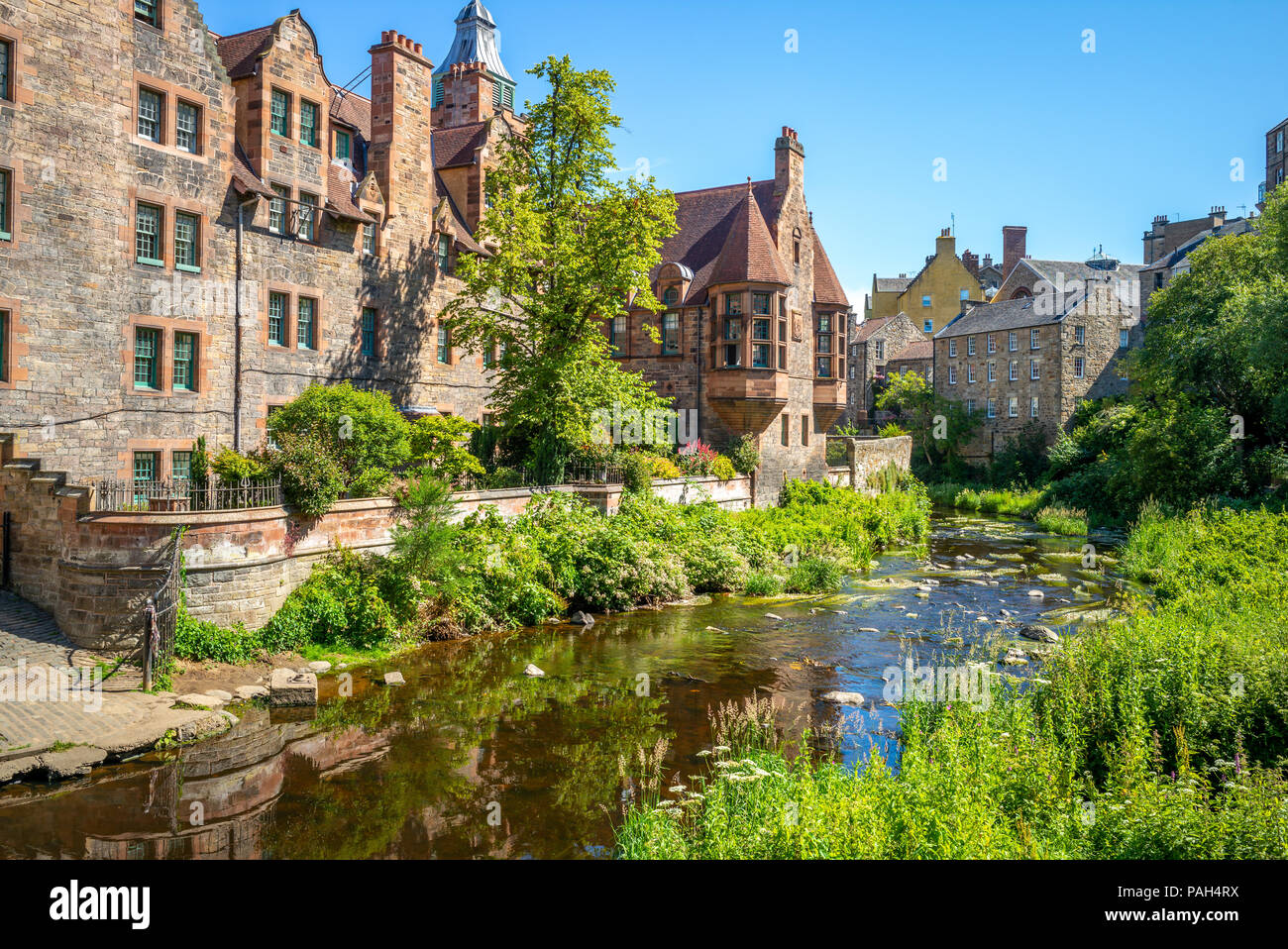 landscape of dean village near edinburgh, scotland Stock Photo