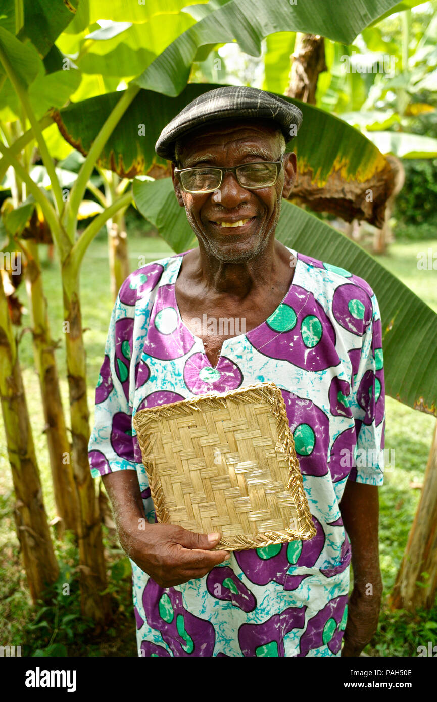 Rafael Cassiani, leader of the group Sexteto Tabala, artisans of the ancestral Afro-Columbian son. Sexteto Tabala is one of the most representative mu Stock Photo