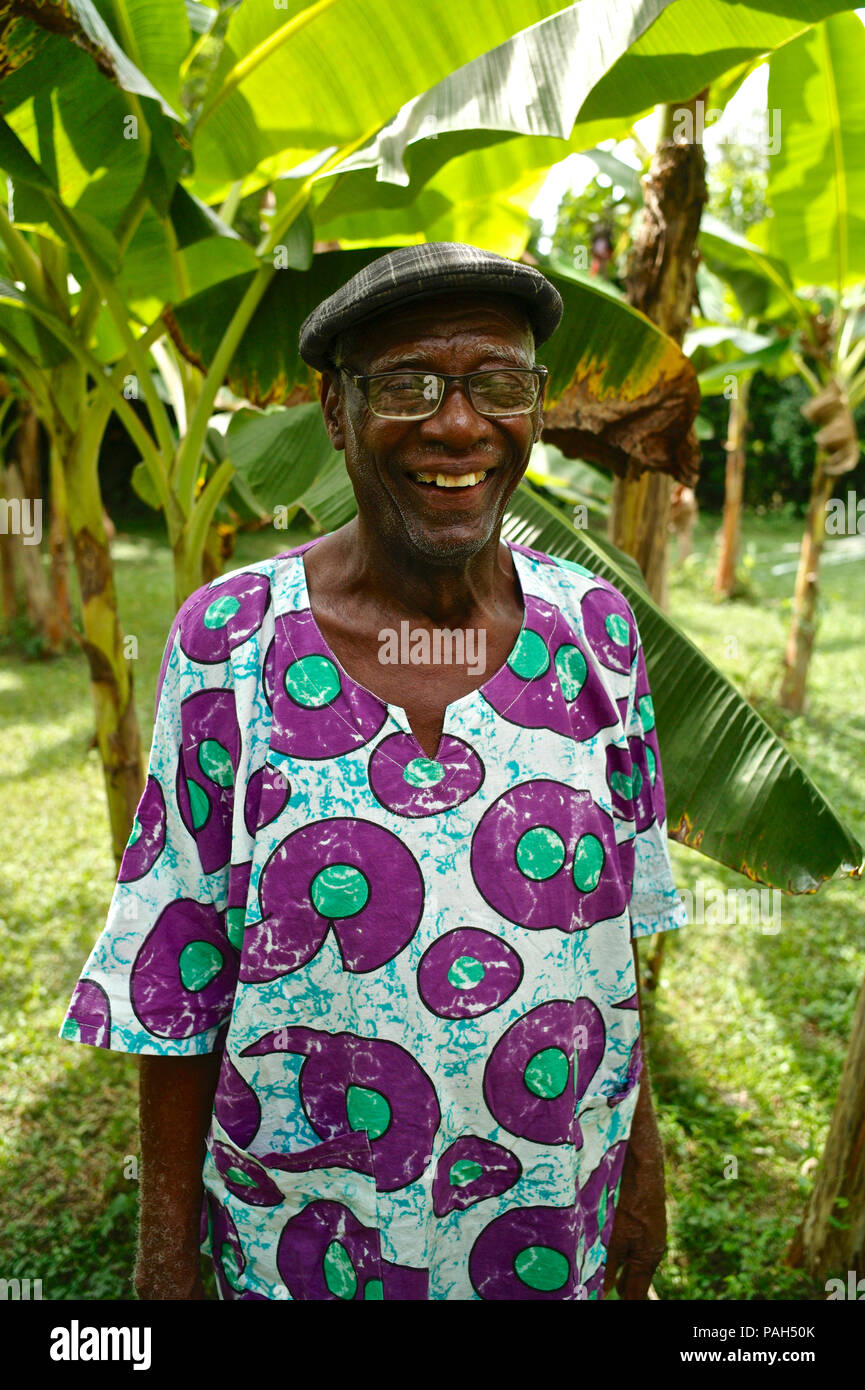 Rafael Cassiani, leader of the group Sexteto Tabala, artisans of the ancestral Afro-Columbian son. Sexteto Tabala is one of the most representative mu Stock Photo