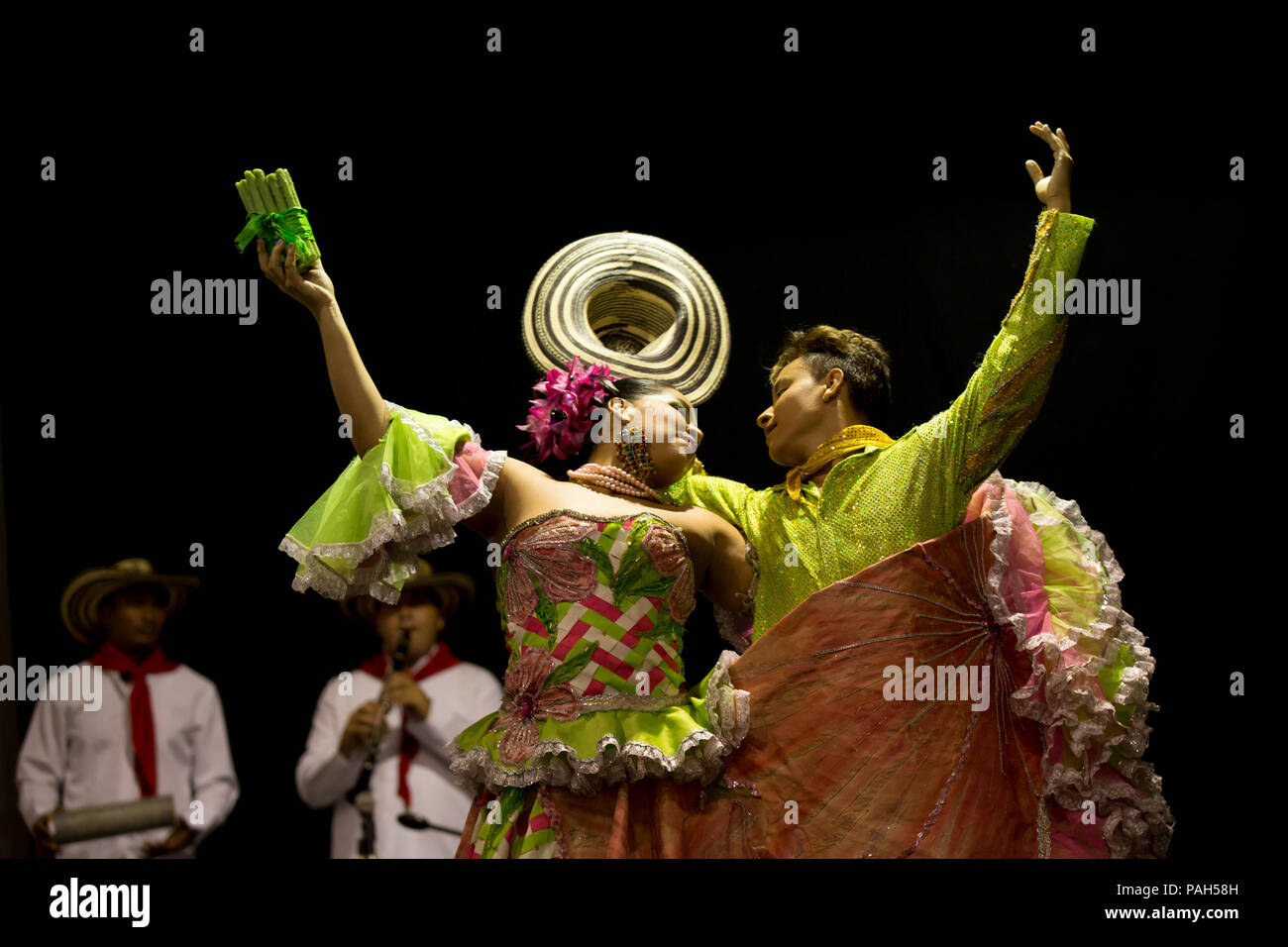 Dance performance, Cartagena, Colombia Stock Photo