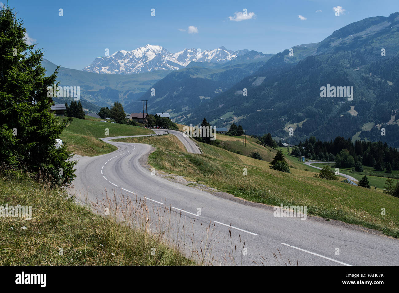Landscape in the french alps near Alberville. Stock Photo