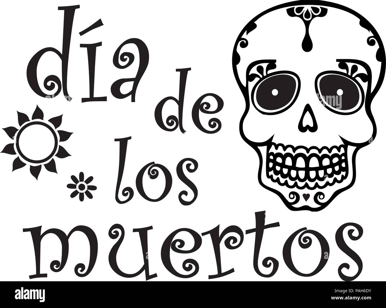 Dia de Los Muertos Graphic Stock Vector Image & Art Alamy