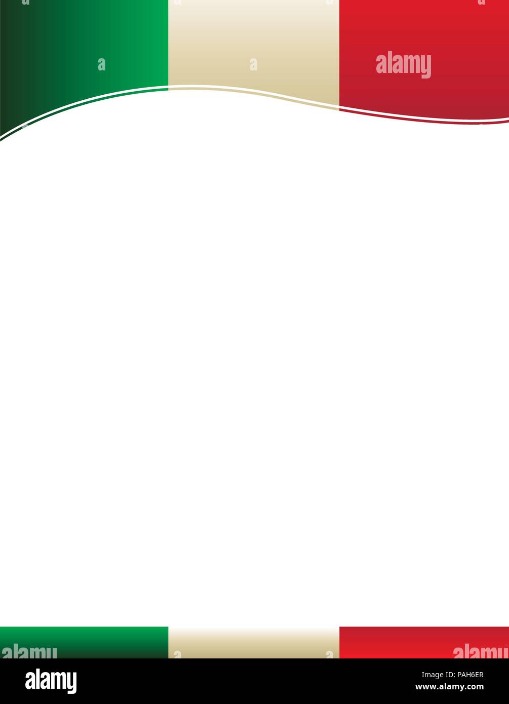 Green And Red Mexican Italian Flag Border Stock Vector Image Art Alamy