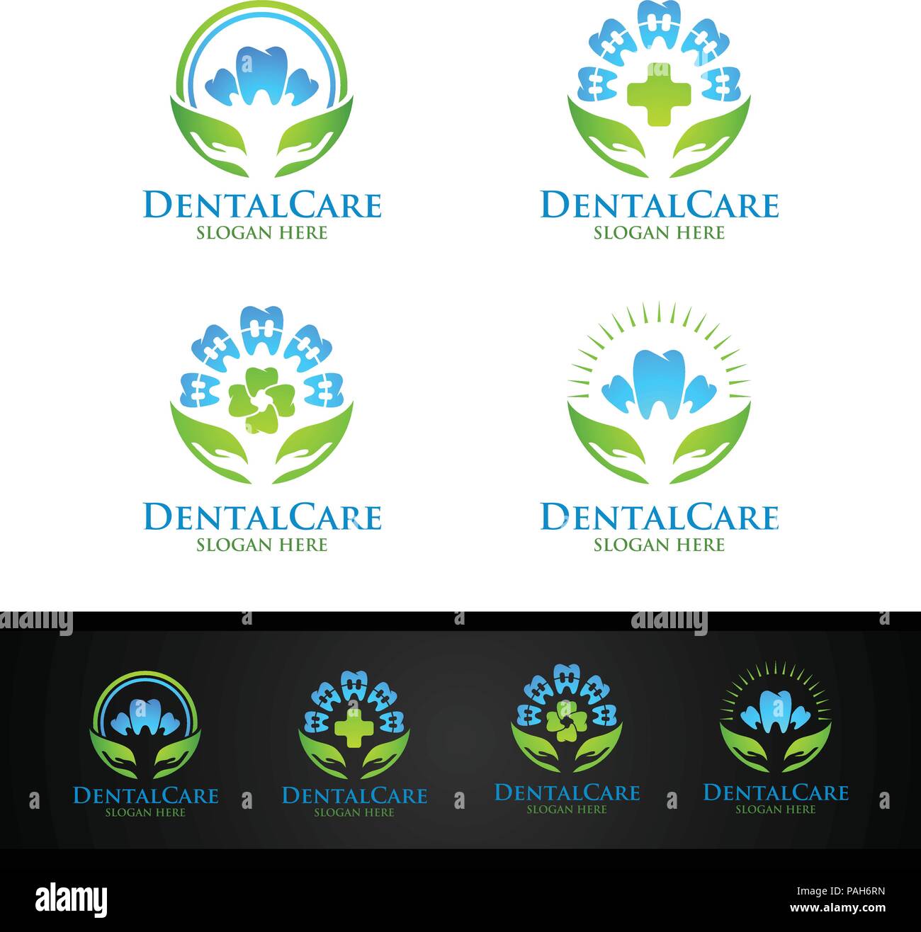 Dental Logo Tooth Abstract Design Vector Template Dentist Stomatology Medical Doctor Logotype