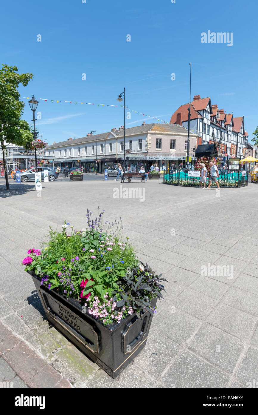 The pedestrianised area of Lytham town centre Stock Photo