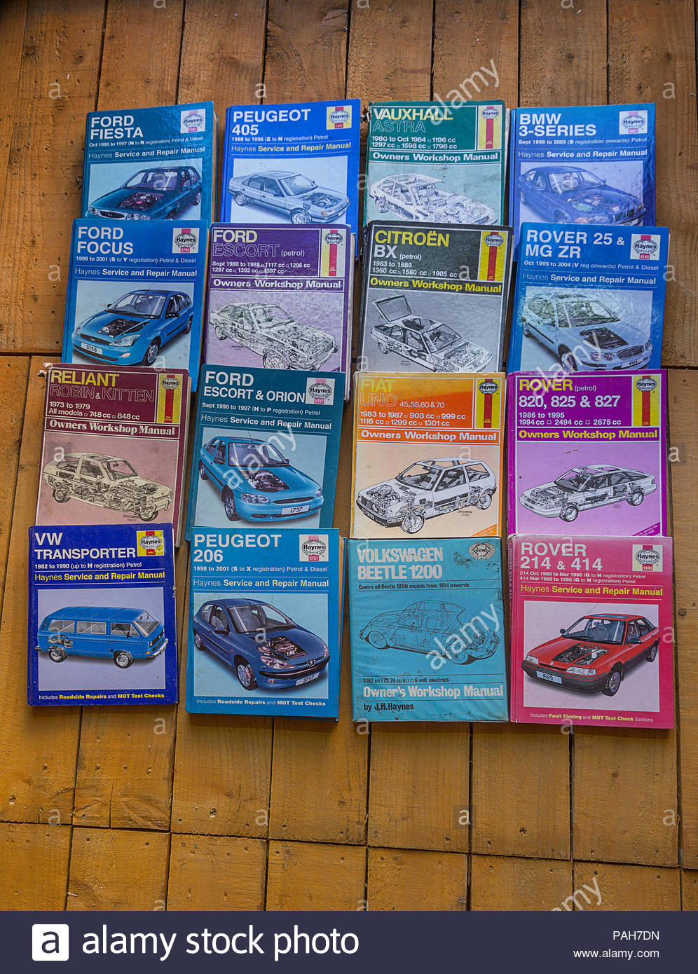 Haynes manuals DIY mechanic reference 16 cars in this selection on the  floor of my shed