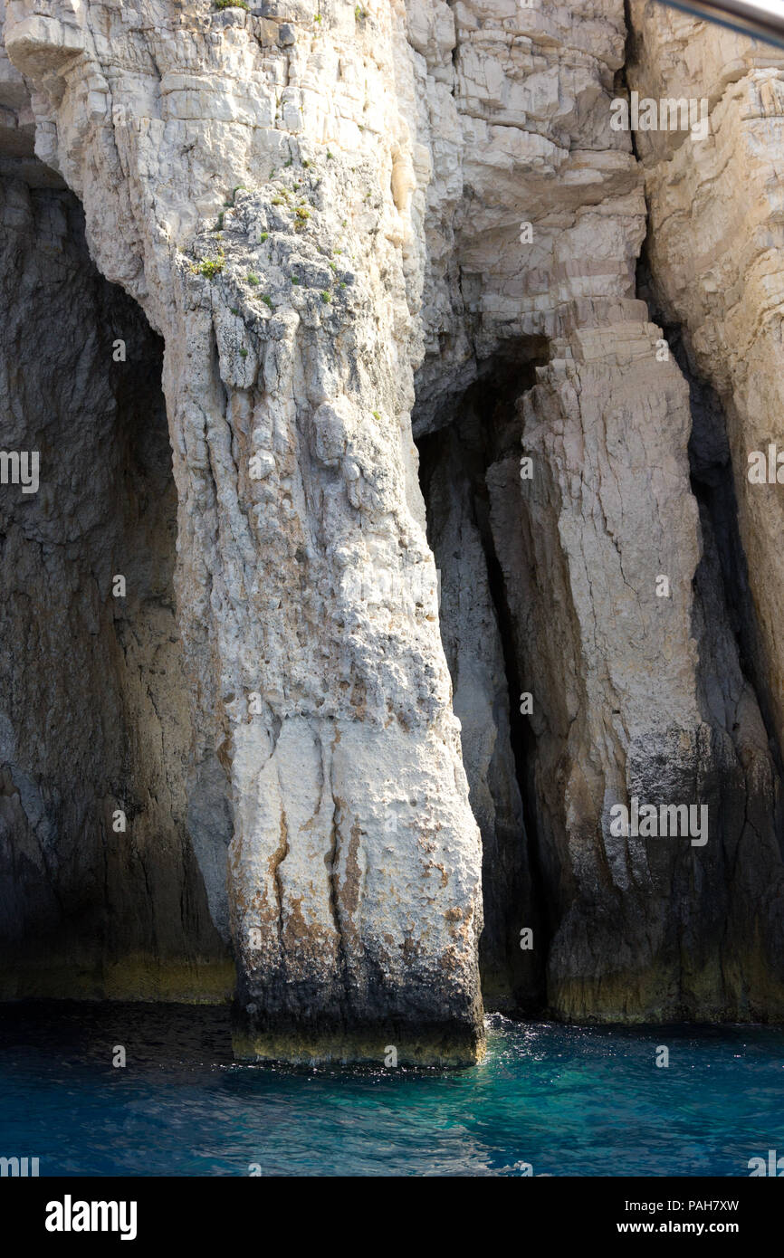 Sea cave, Paxos, Greece Stock Photo