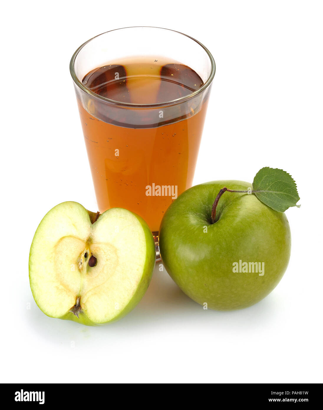 apple juice in a glass of fruit Stock Photo Alamy