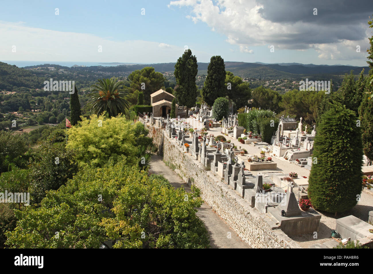 St. Paul de Vence cemetery, France Stock Photo Alamy