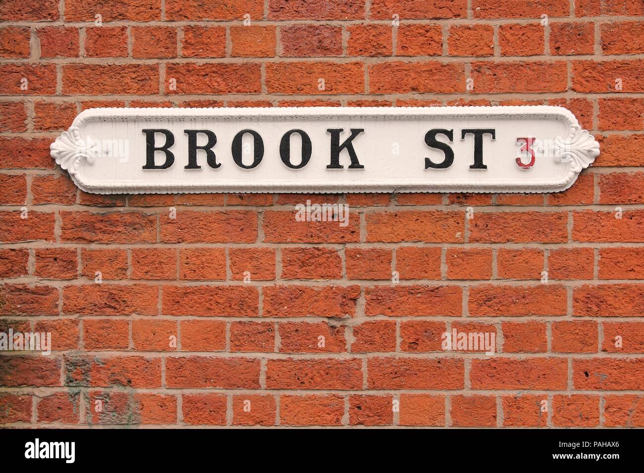 Birmingham - Brook street sign. West Midlands, England. Stock Photo