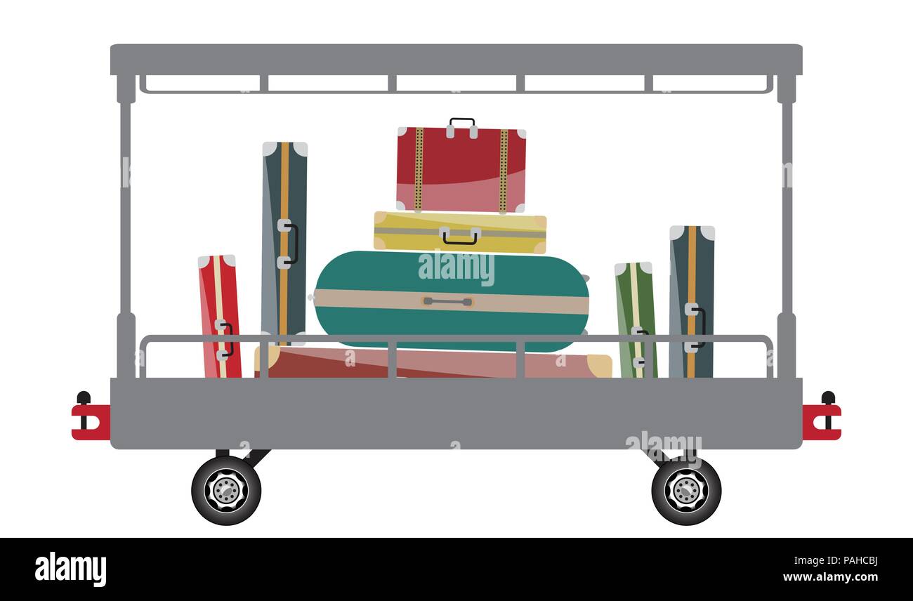 Airport Luggage Car Vector Stock Vector