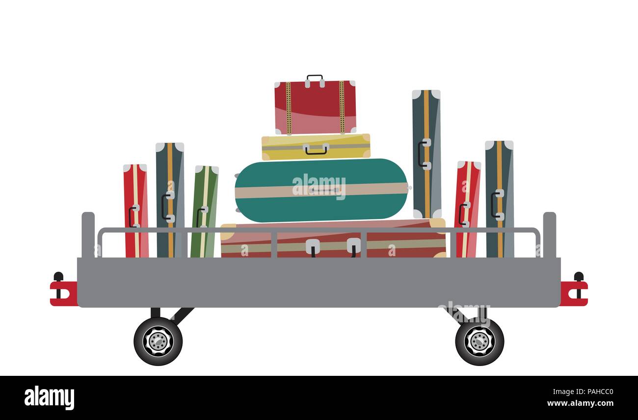 Airport Luggage Car Vector Stock Vector Image & Art Alamy