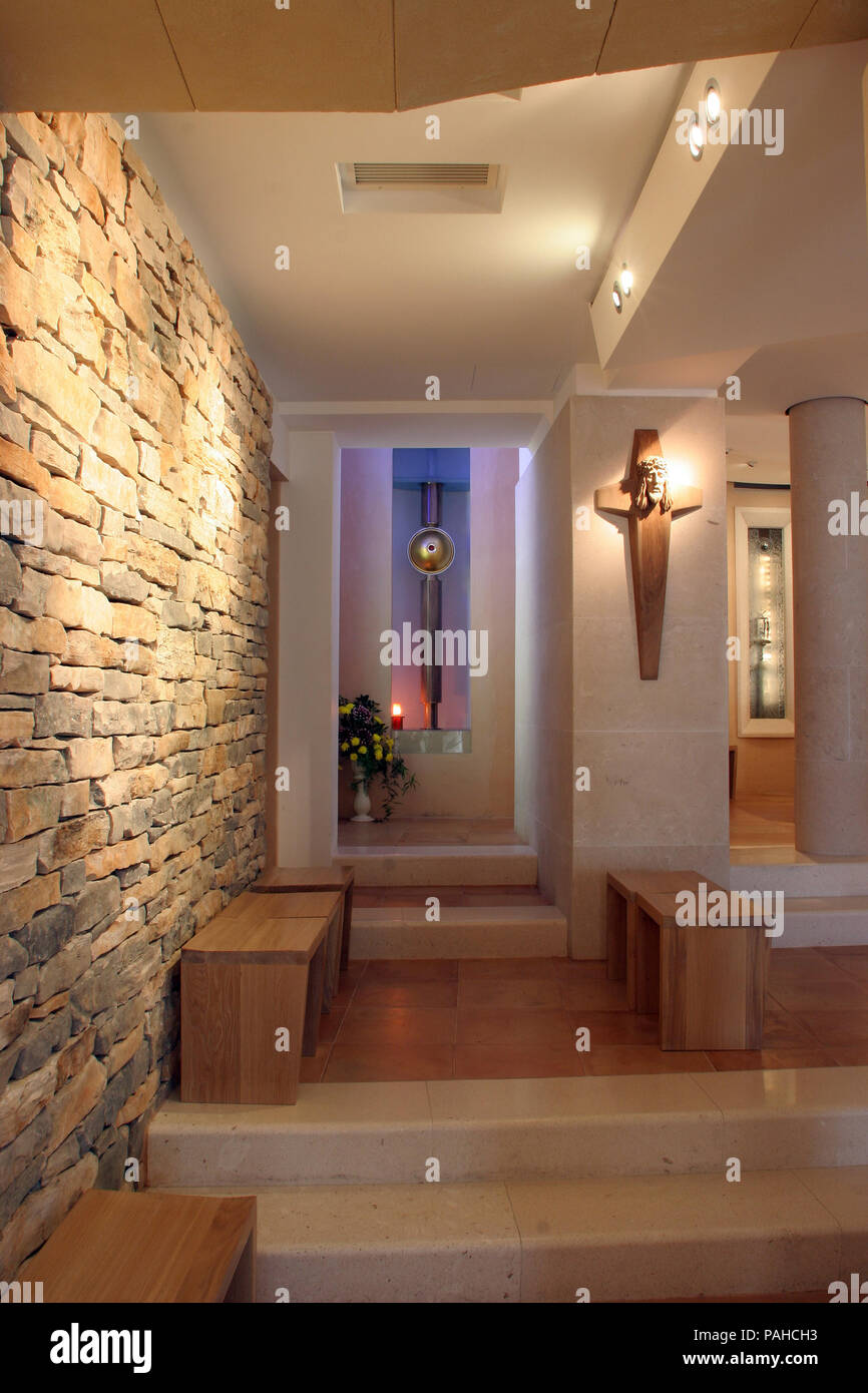 Sanctuary of The Blessed Mary of Jesus Crucified Petkovic in Blato, Korcula island, Croatia Stock Photo