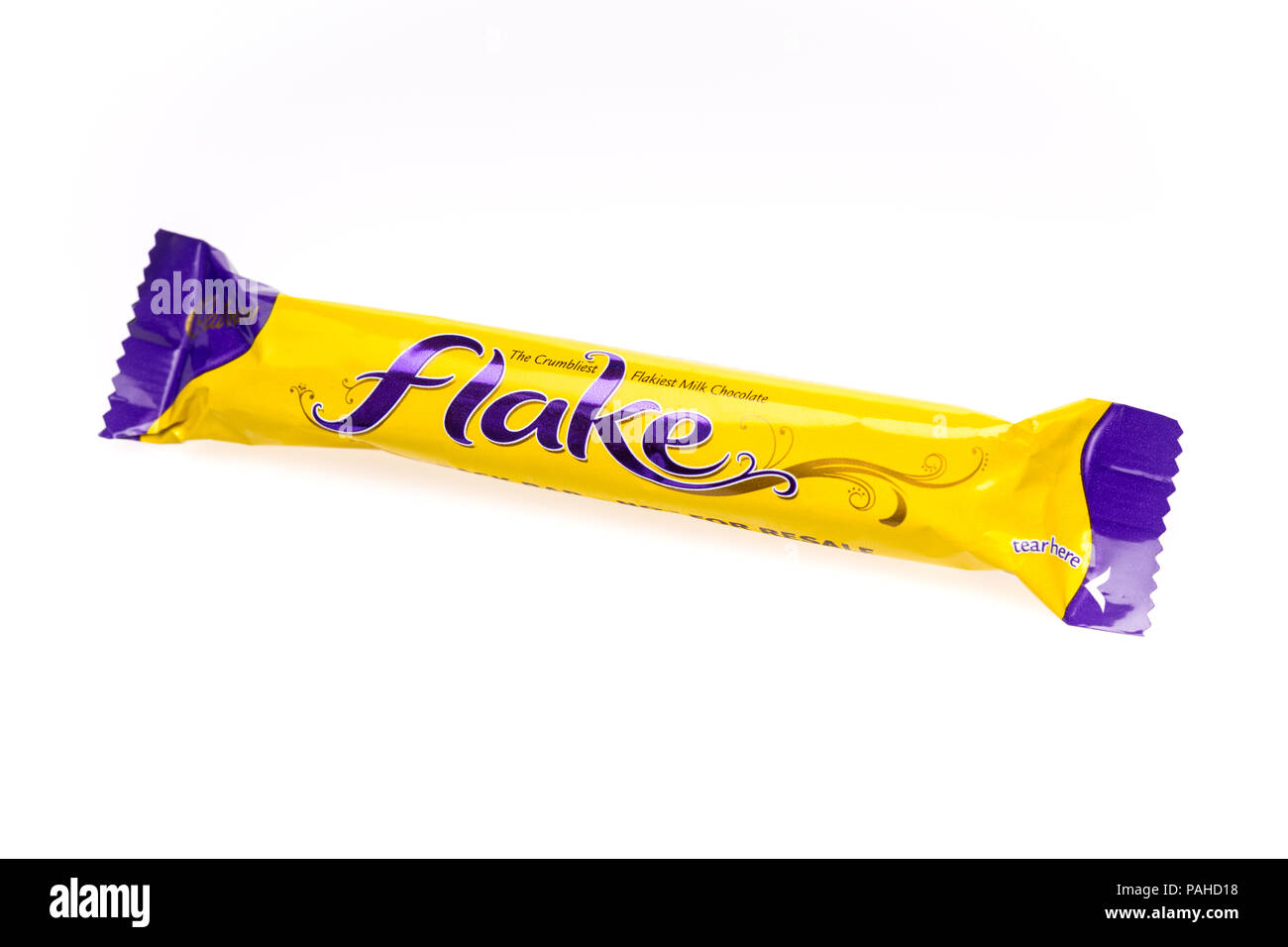 Cadbury Flake chocolate bar against a white background Stock Photo - Alamy