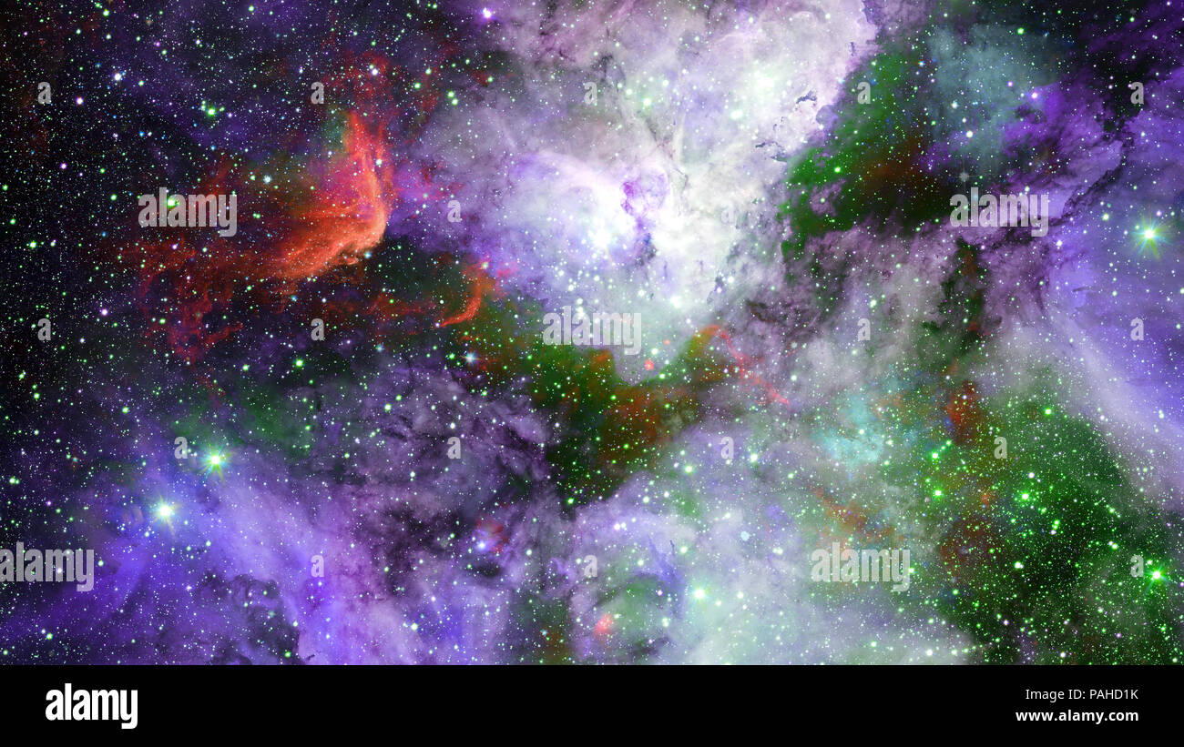 Starry deep outer space - nebula and galaxy Stock Photo - Alamy