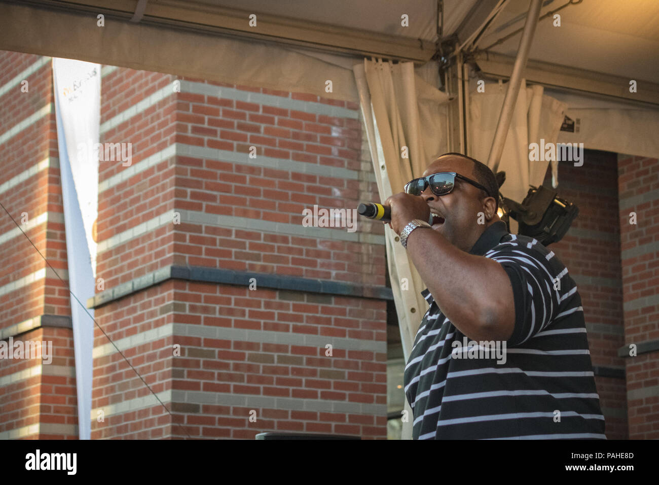Bruse Wane along with DJ Ether opened up for EPMD on July 19,2018 at the NJ PAC Stock Photo