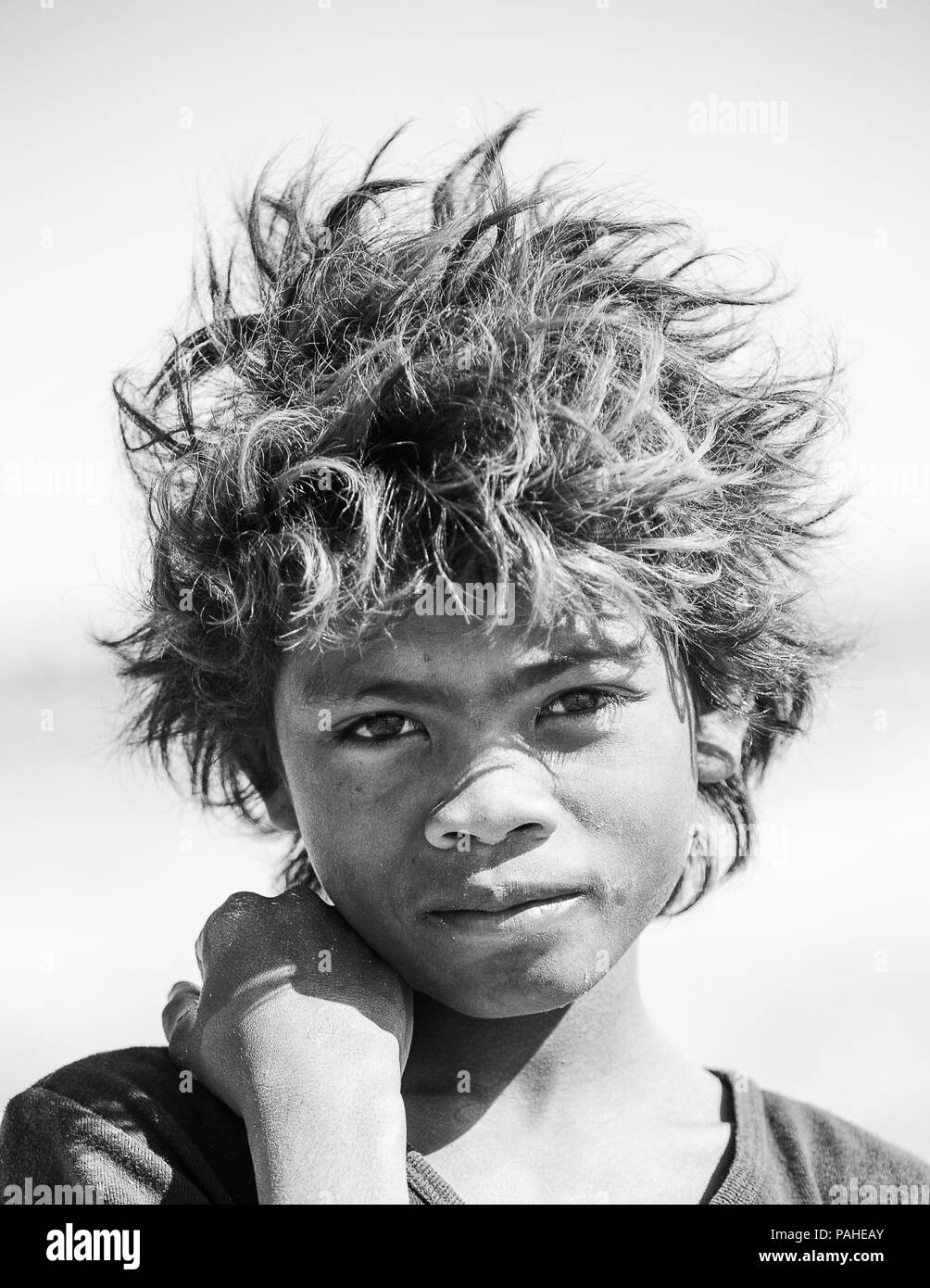 African boy face close up Black and White Stock Photos & Images - Alamy