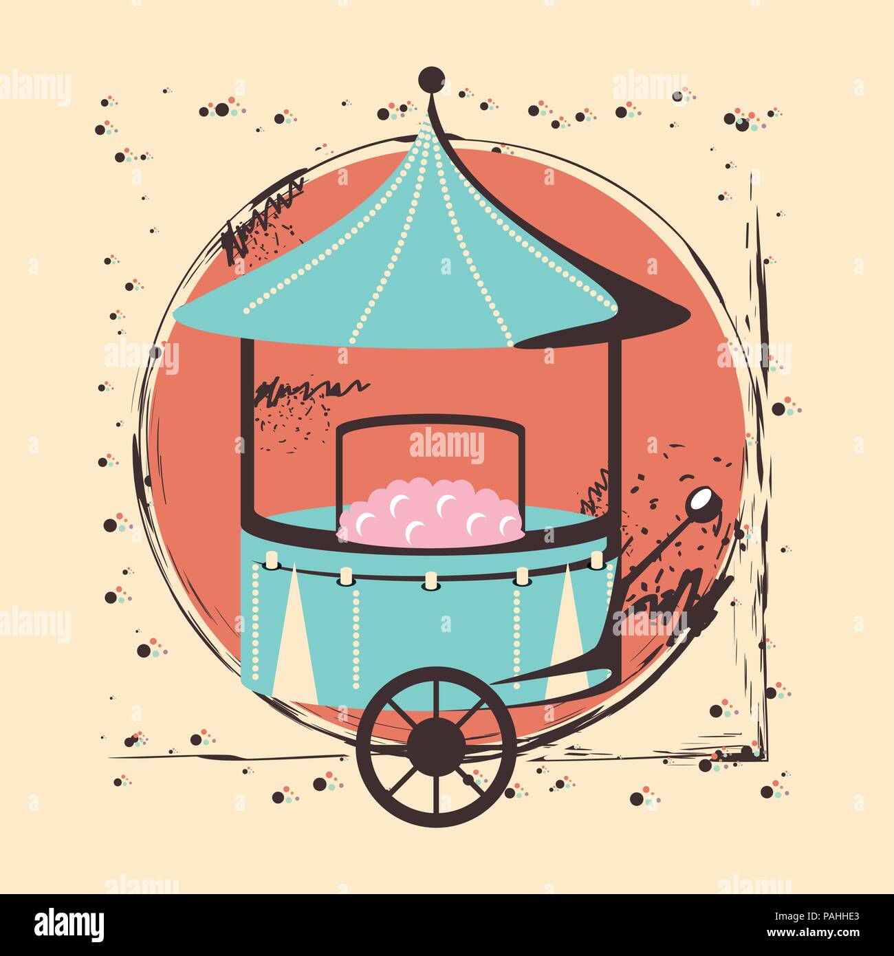 carnival cotton candy shop vector illustration design Stock Vector ...