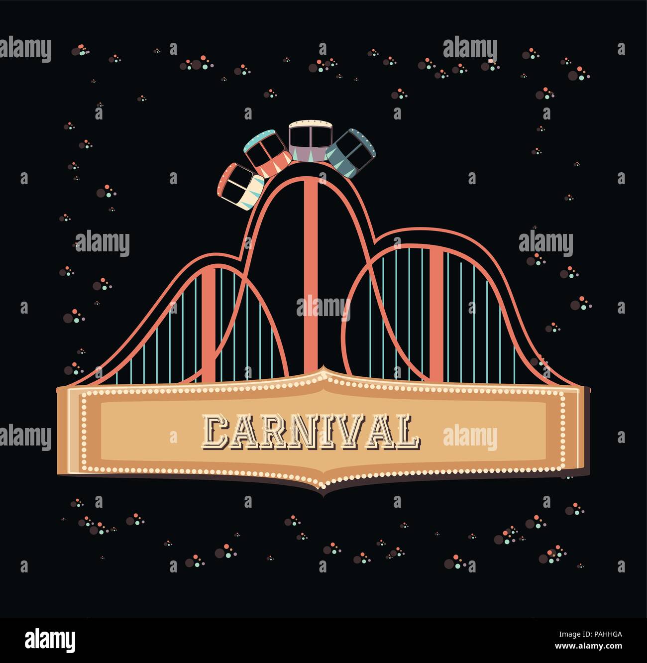 carnival roller coaster icon vector illustration design Stock Vector ...