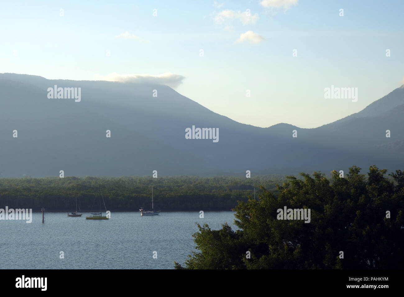 Dawn light over Trinity Inlet, Cairns, Queensland, Australia. No PR