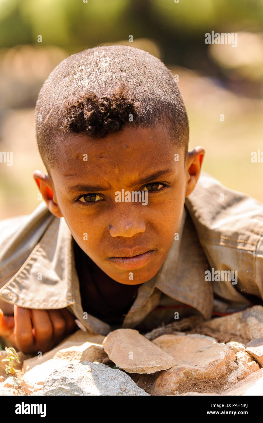 Aksum Ethiopia Sep 24 2011 Unidentified Ethiopian Cute Little