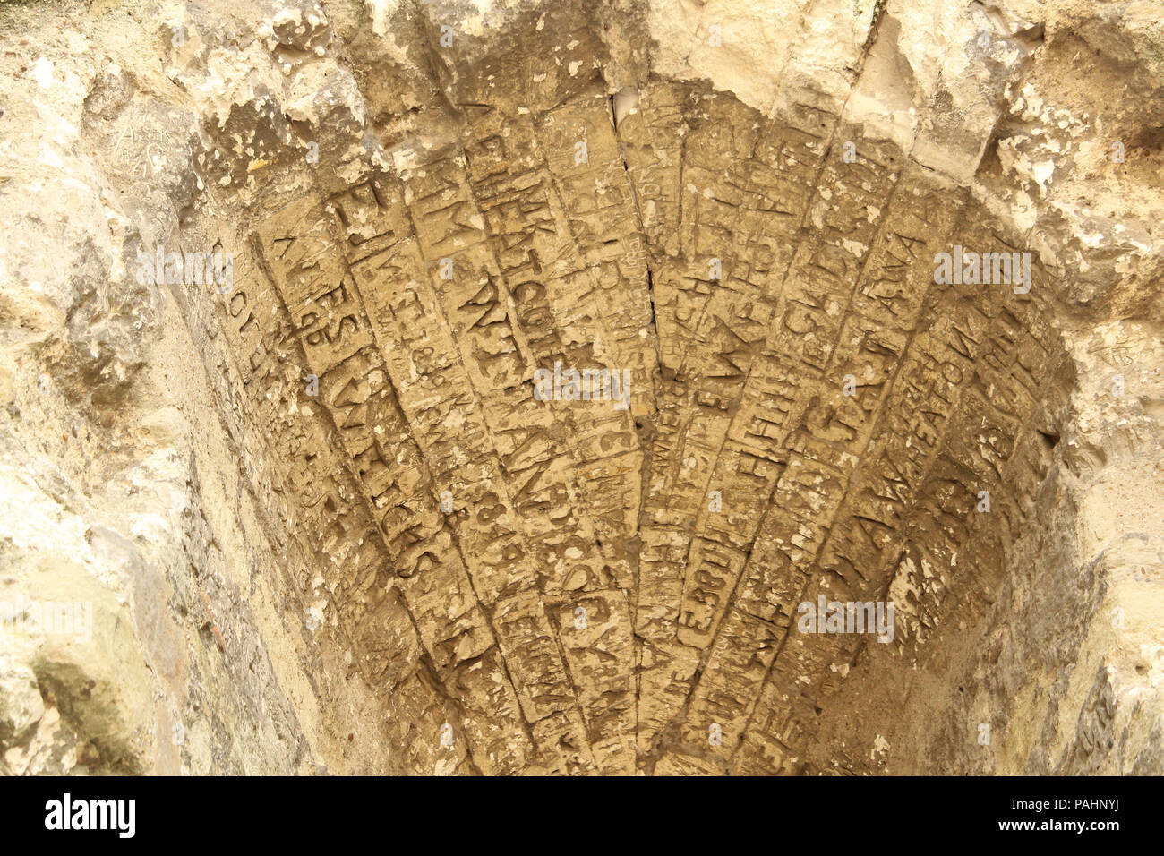 Building Date Inscriptions History & Archeology - Interior view of inscription detail on a ...