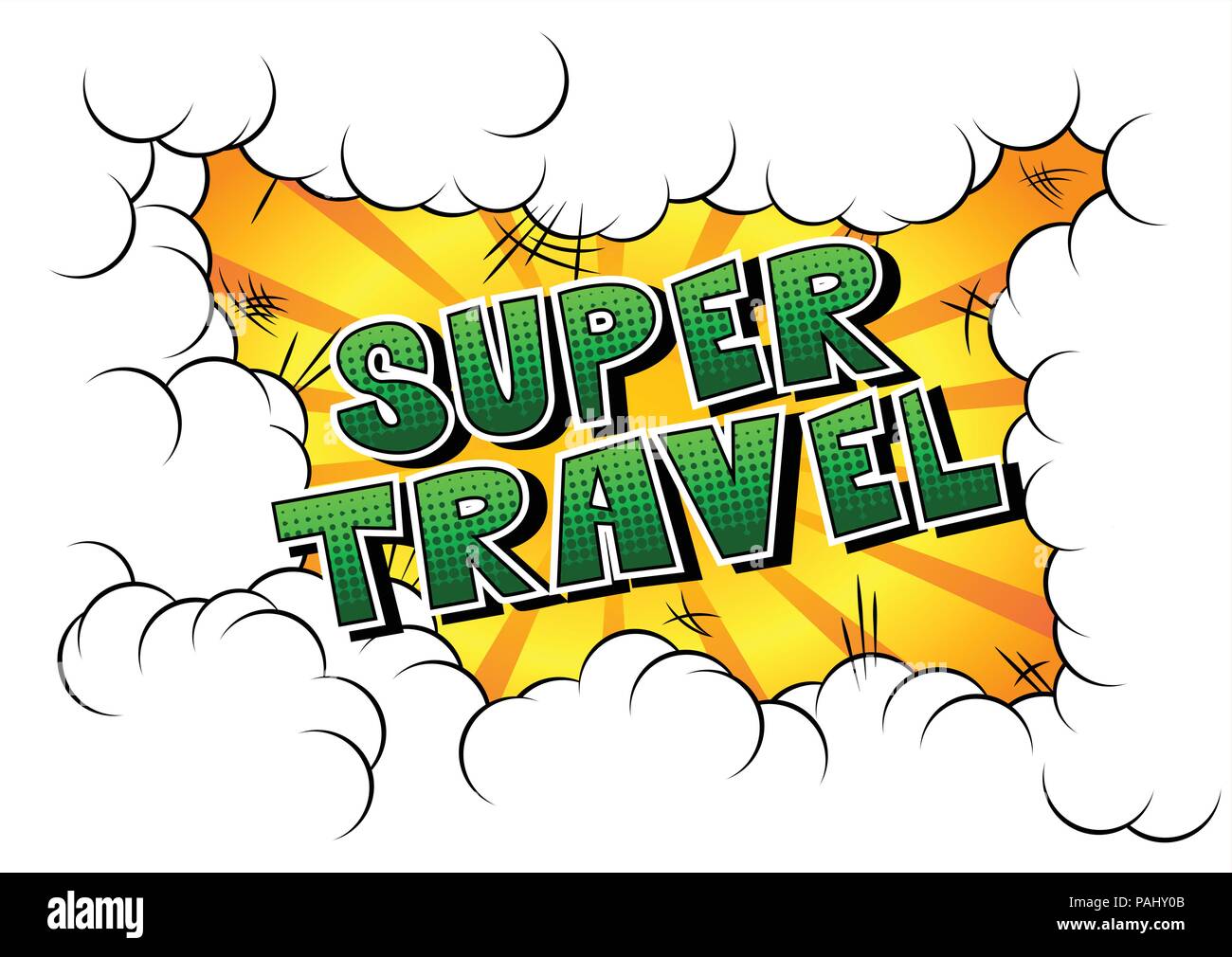 Super Travel Comic Book Style Word On Abstract Background Stock Vector Image Art Alamy