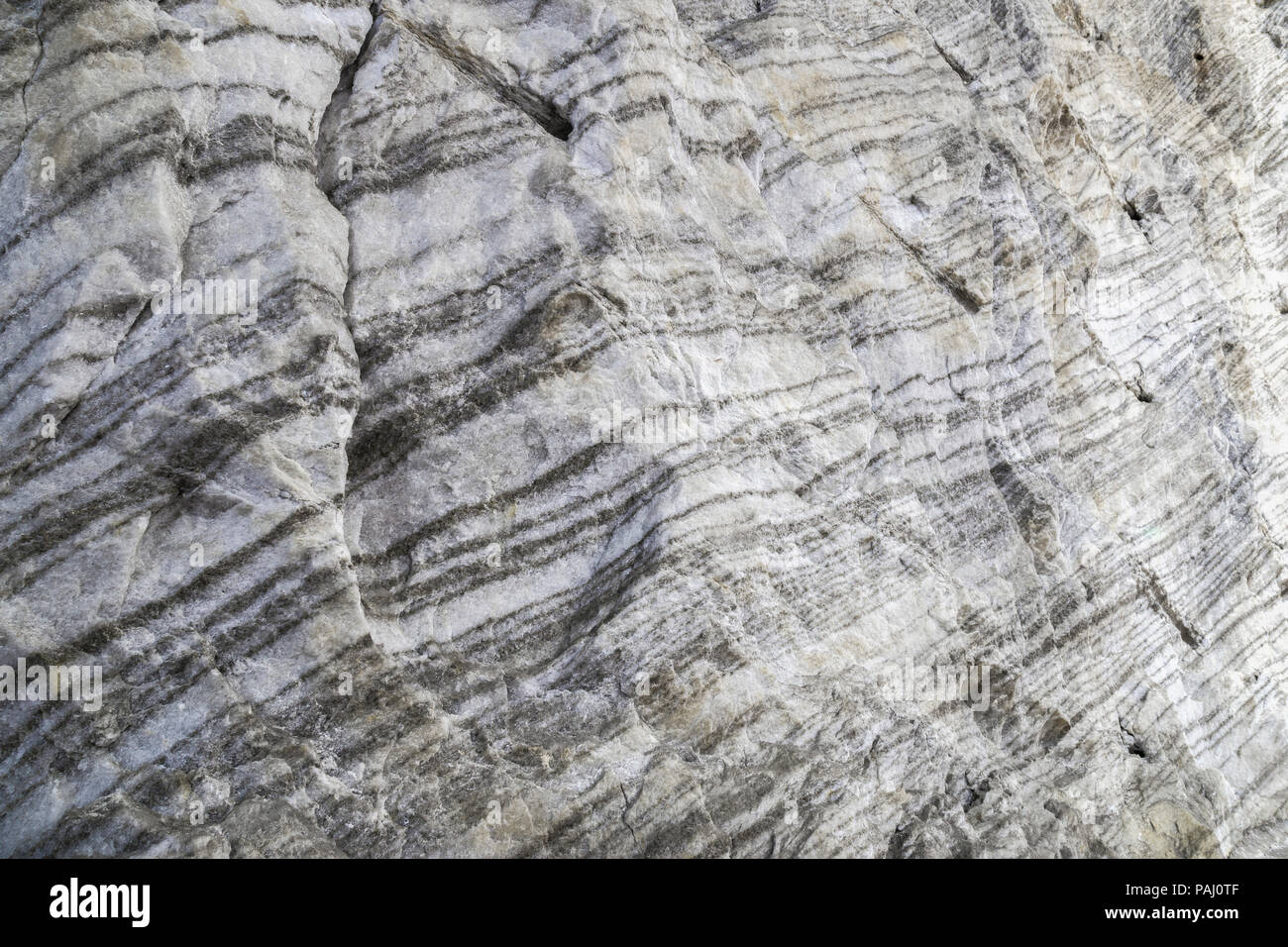 Close up of salt wall in salt mine Stock Photo