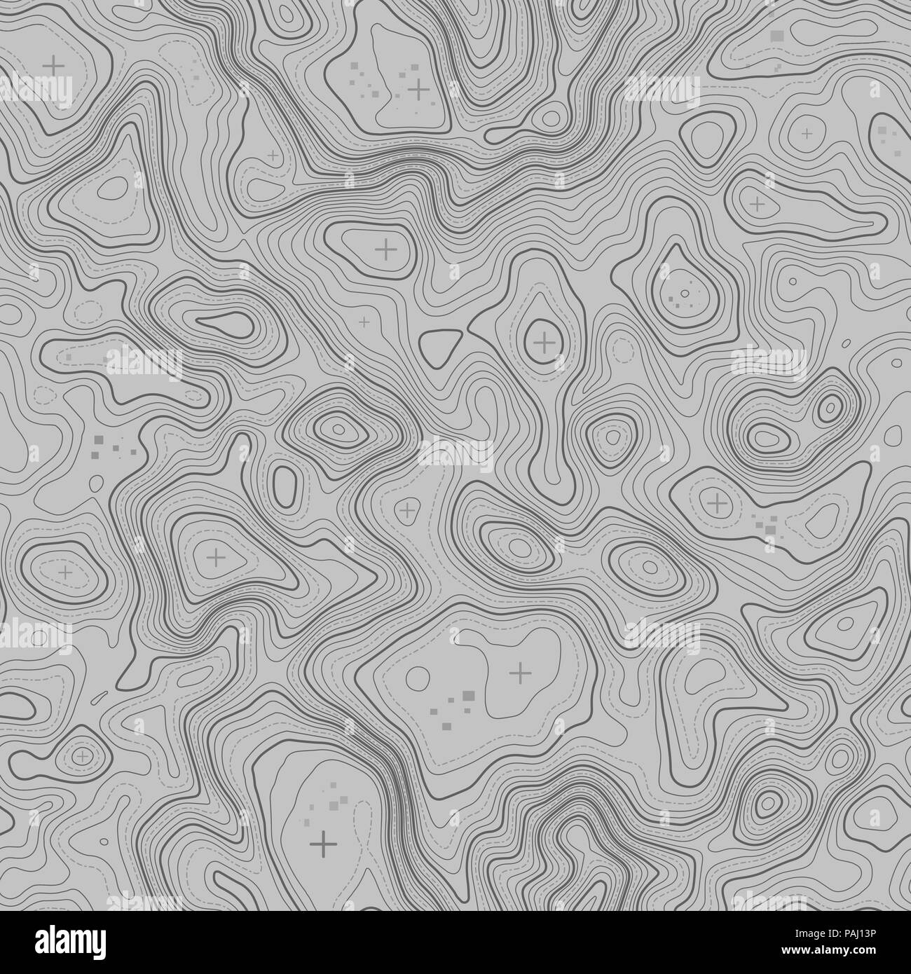 Seamless topographic map contour background. Topo map with elevation. Contour map vector. Geographic World Topography seamless texture vector illustration . Stock Vector