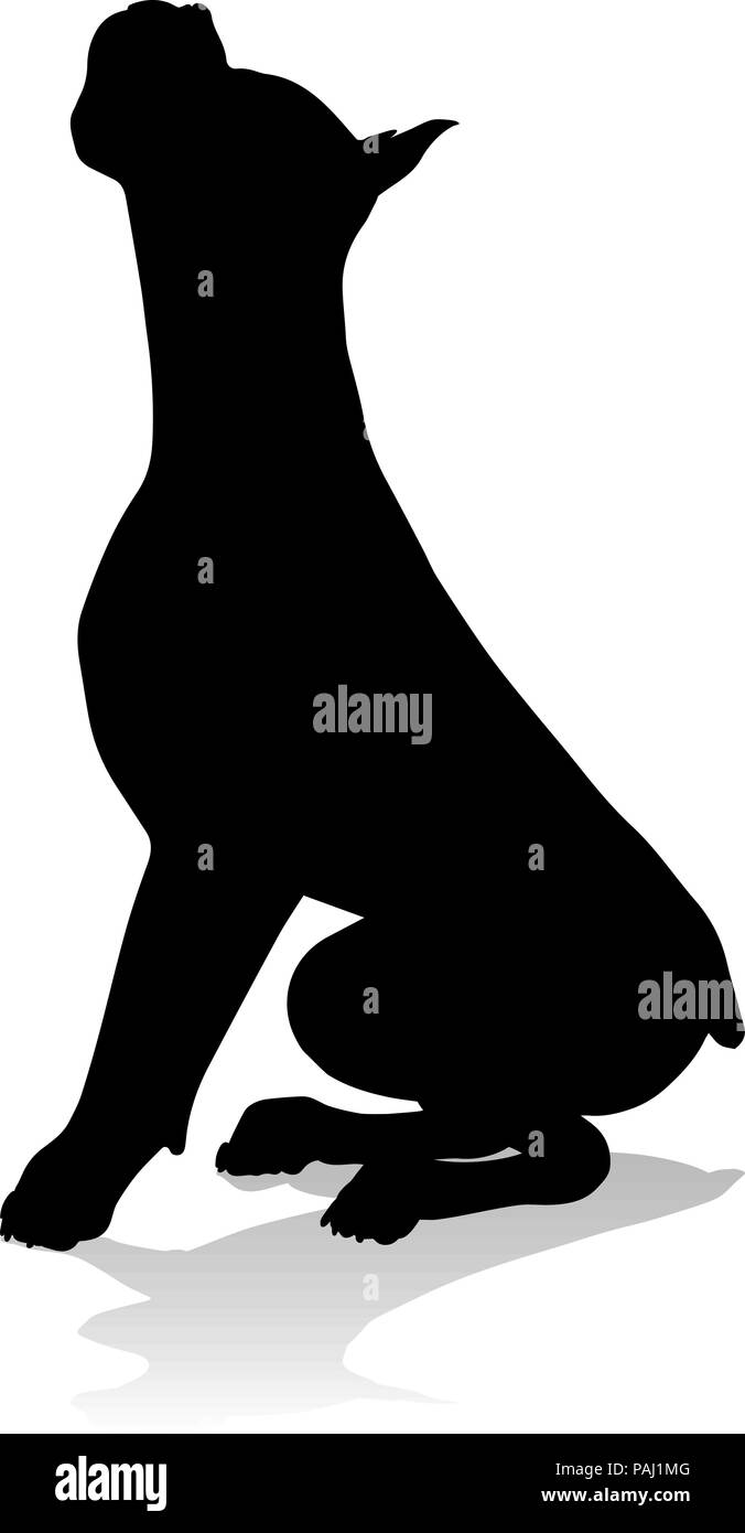 Dog Silhouette Pet Animal Stock Vector