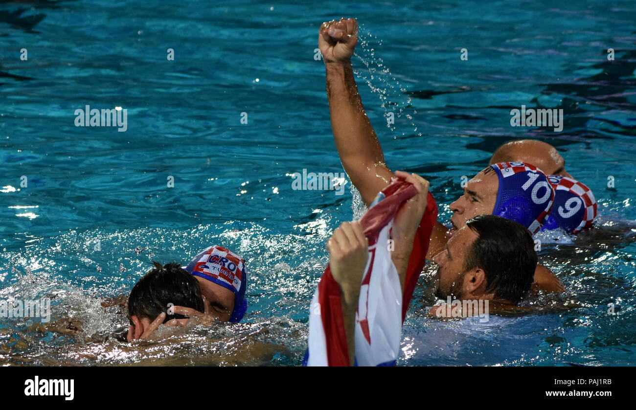 Water polo team winning championship hires stock photography and