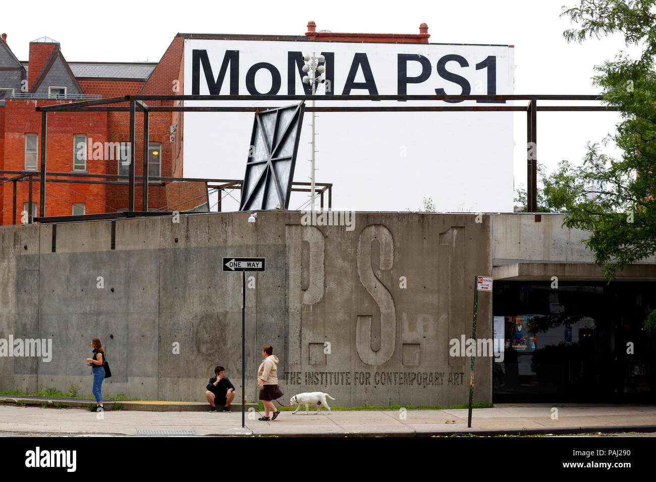 MoMA PS1, 22-25 Jackson Ave, Queens, New York. NYC storefront photo of a contemporary art museum in the Long Island City neighborhood. Stock Photo