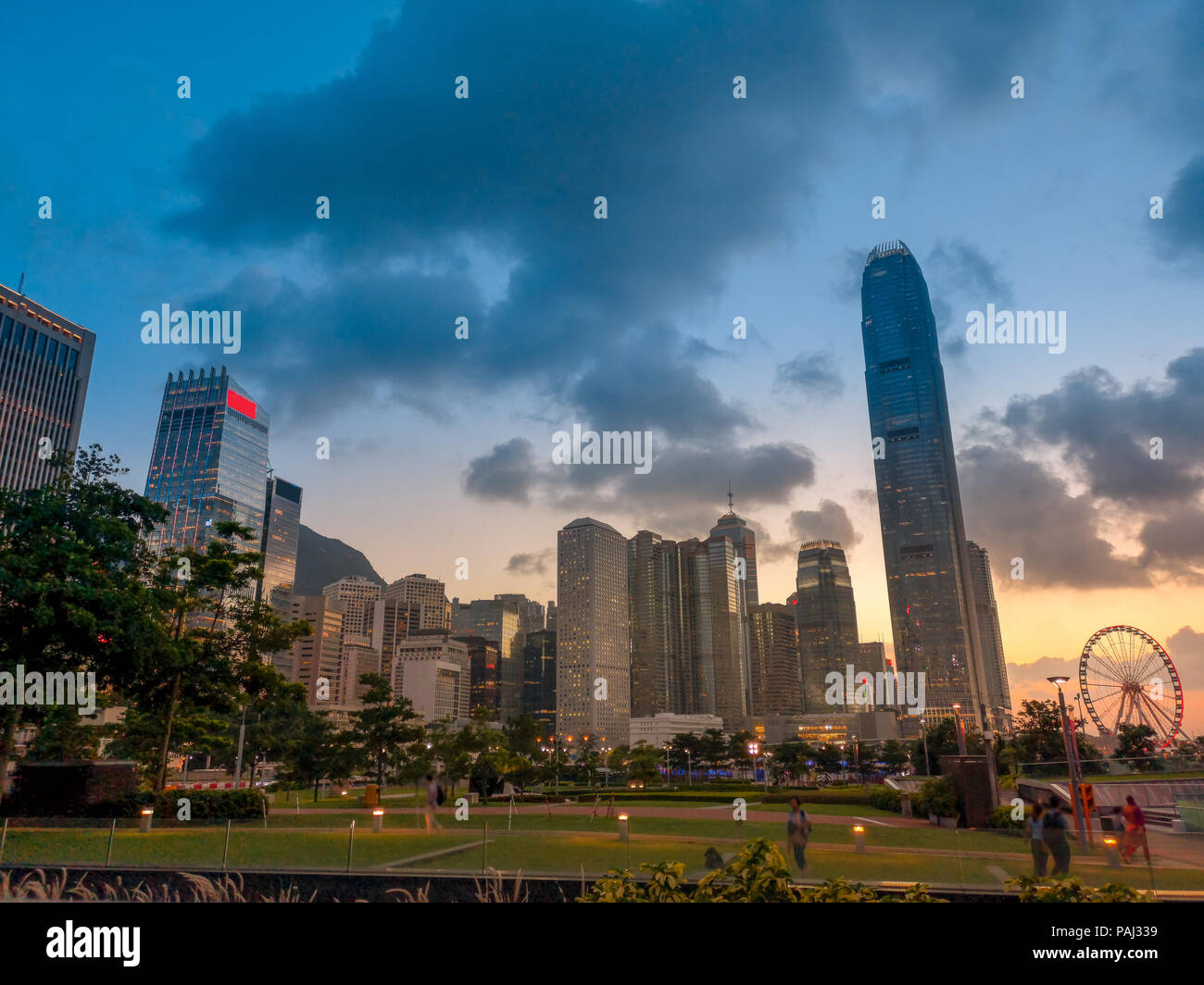 hong kong city view with sunlight Stock Photo - Alamy