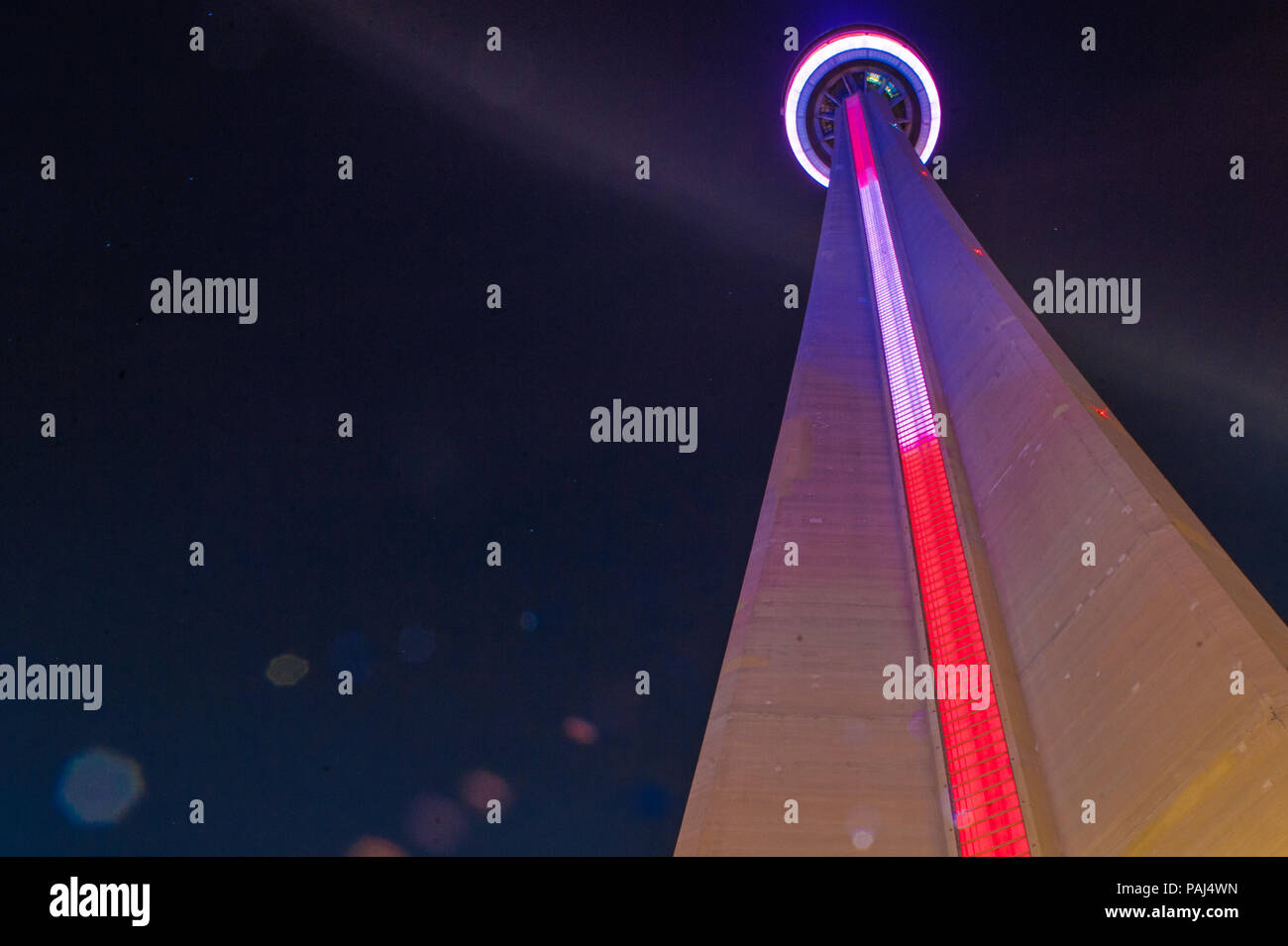 A view of the CN Tower, Toronto, Ontario. Stock Photo
