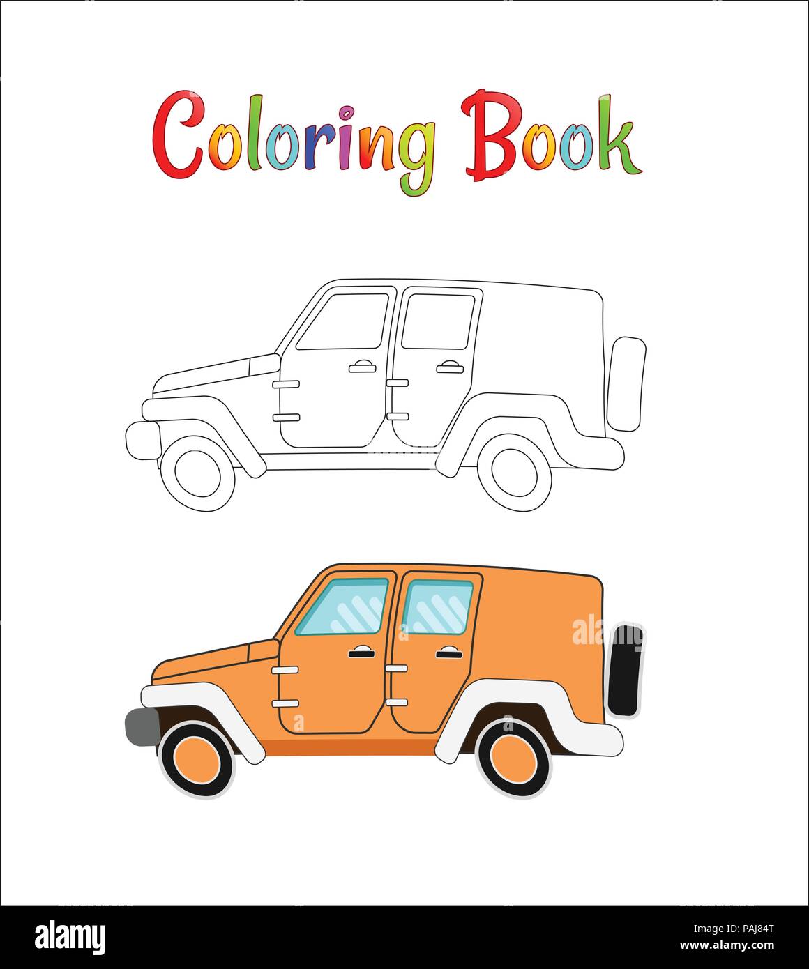 safari jeep coloring page