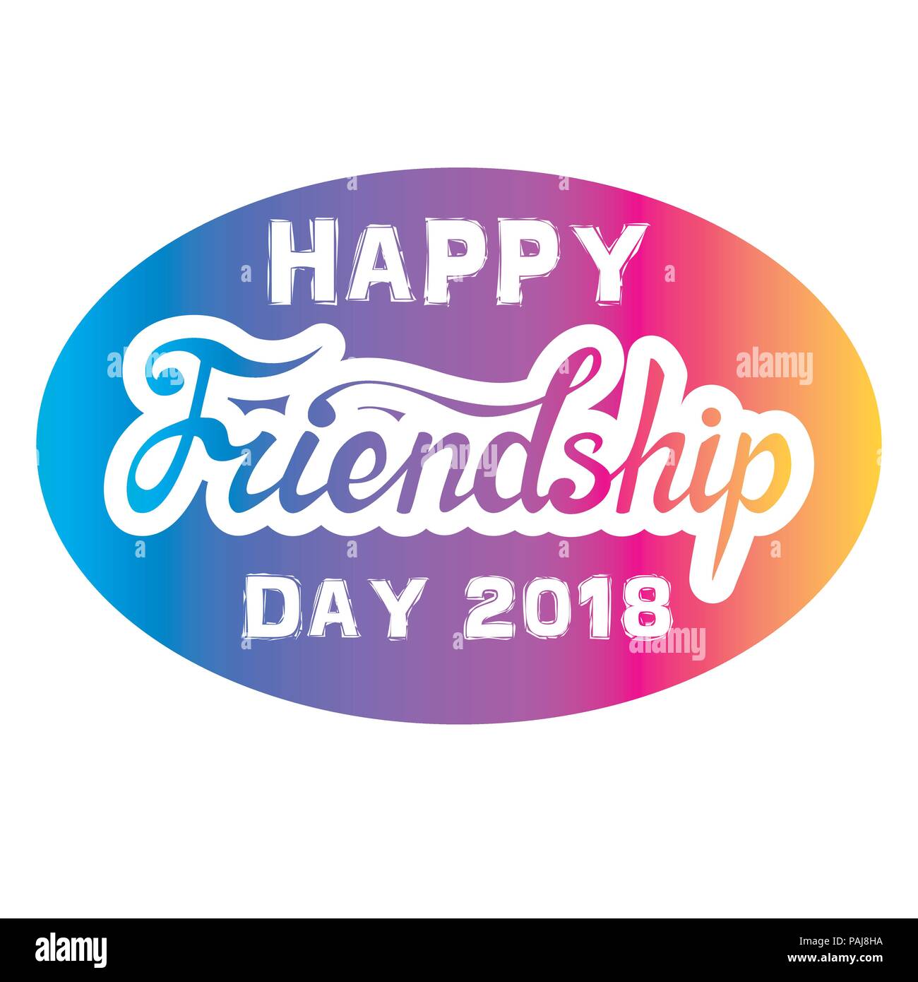 Illustration For Friendship Day Greeting Cards With Happy Day Of