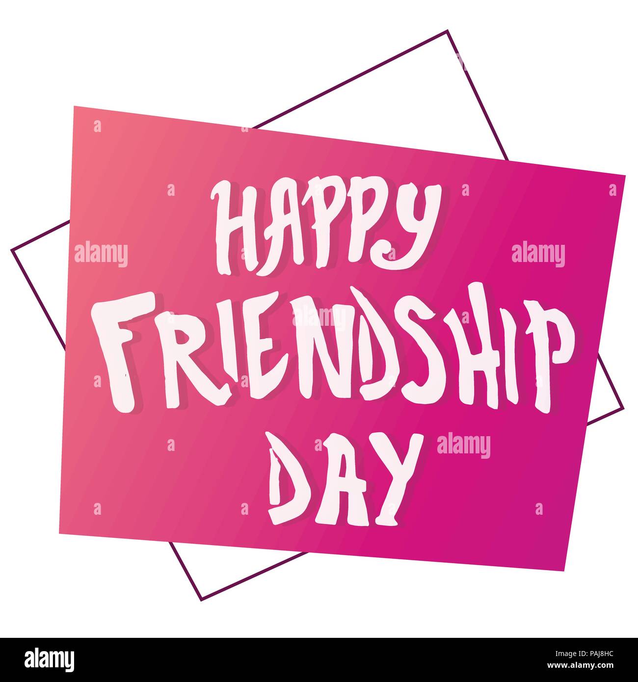 Illustration for friendship day, greeting cards with happy day of ...
