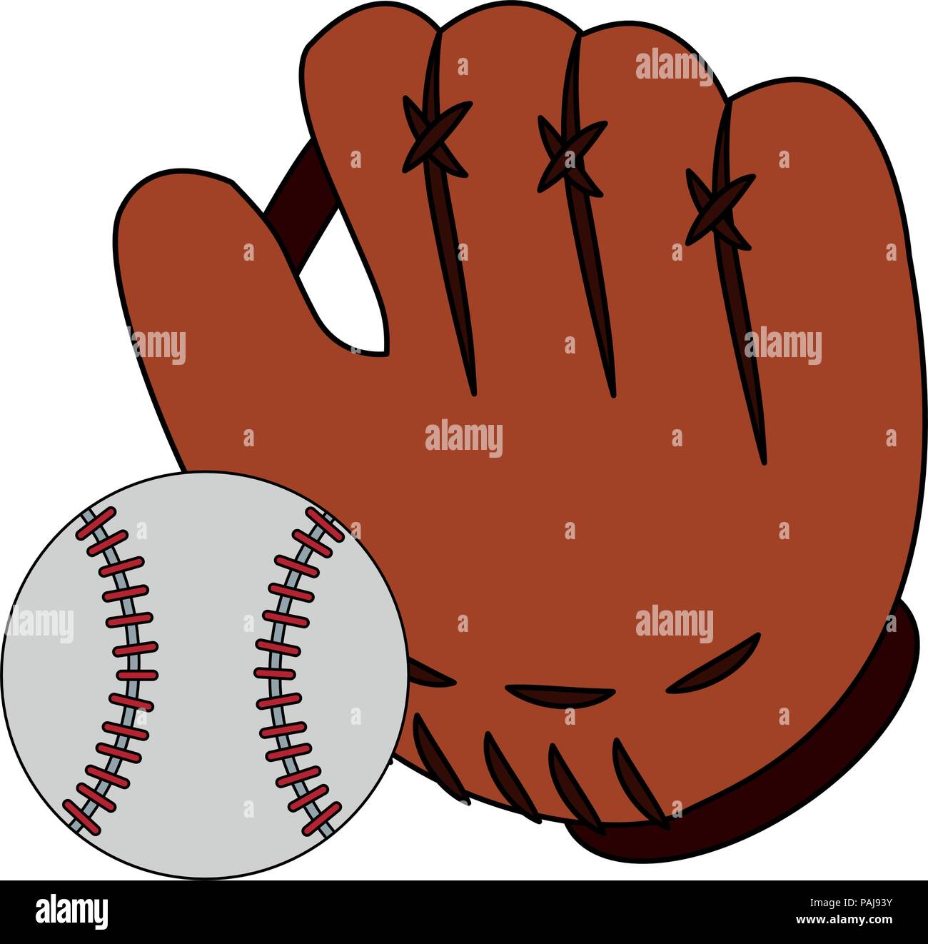 Baseball leather glove vector illustration graphic design Stock Vector