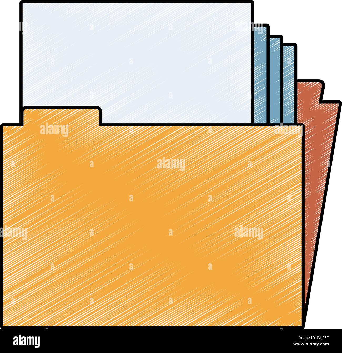 Folder with documents vector illustration graphic design Stock Vector ...