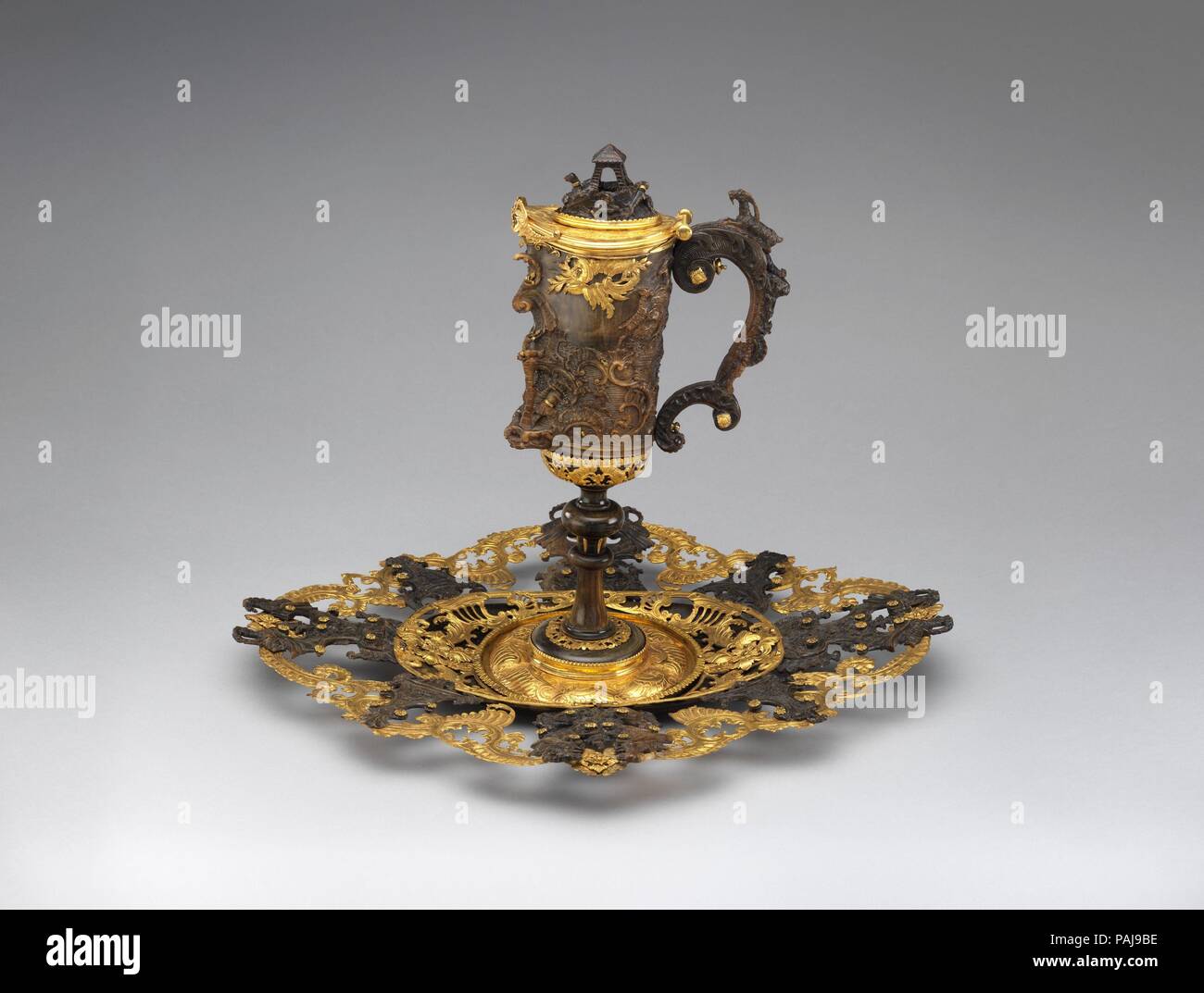 https://c8.alamy.com/comp/PAJ9BE/ewer-and-stand-prsentoir-culture-austrian-salzburg-dimensions-overall-ewer-12-1316-in-325-cm-overall-basin-17-516-14-1516-in-44-38-cm-maker-martin-gizl-austrian-1707-1786-date-1758-worth-its-weight-in-gold-alpine-ibex-horn-was-prized-for-its-purported-ability-to-prevent-poisoning-as-well-as-its-aphrodisiac-properties-the-hunting-of-the-alpine-ibex-an-endangered-wild-goat-species-was-restricted-to-the-prince-archbishops-of-salzburg-artworks-made-of-alpine-ibex-horn-were-sent-to-foreign-courts-as-diplomatic-gifts-the-manipulation-of-this-delicate-mater-PAJ9BE.jpg